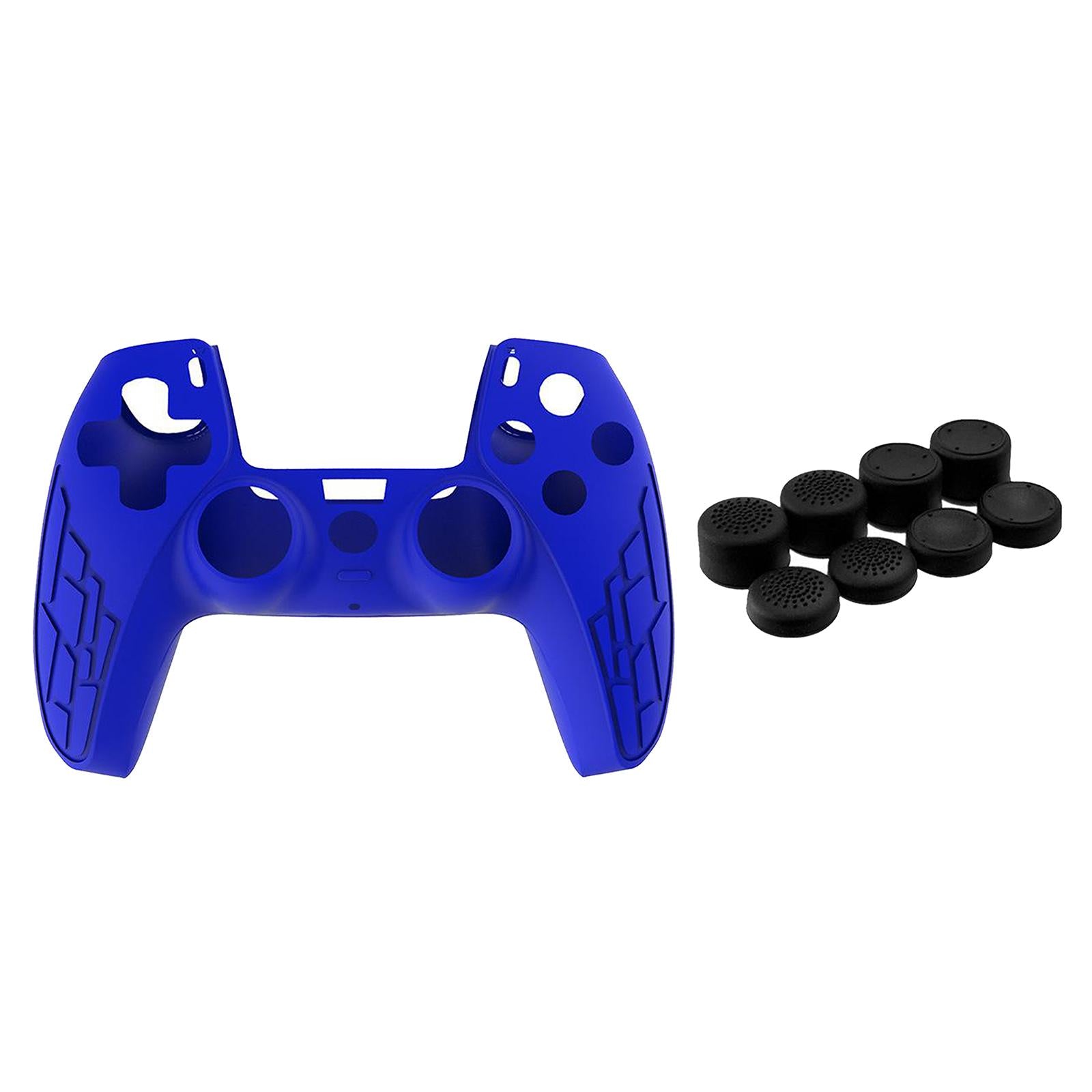 Anti-Slip Silicone Sleeve Case Skin Covers for PS5 Controller Blue