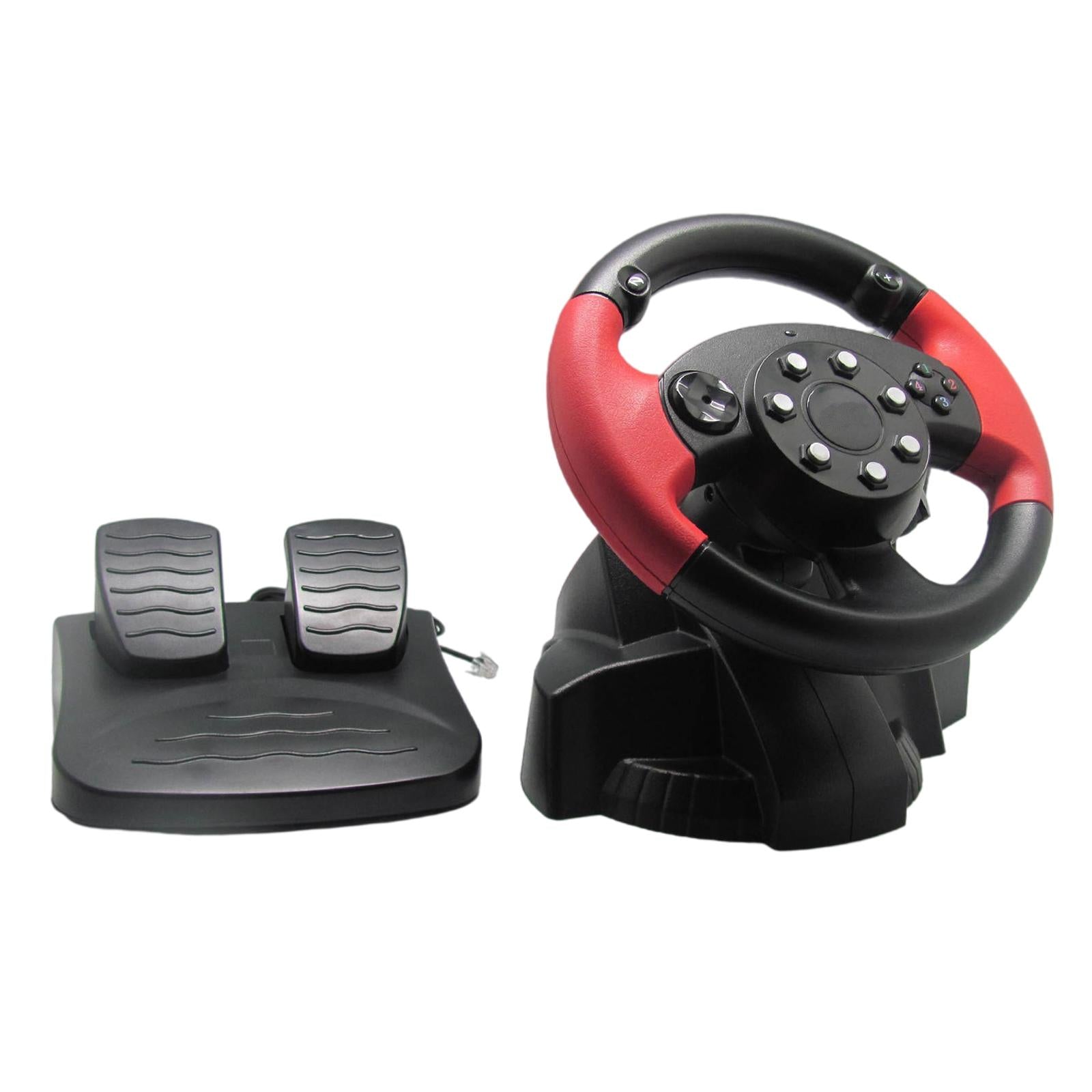 Gaming Racing Simulator Vibration PC Steering Wheel & Pedal For PS3/PS2