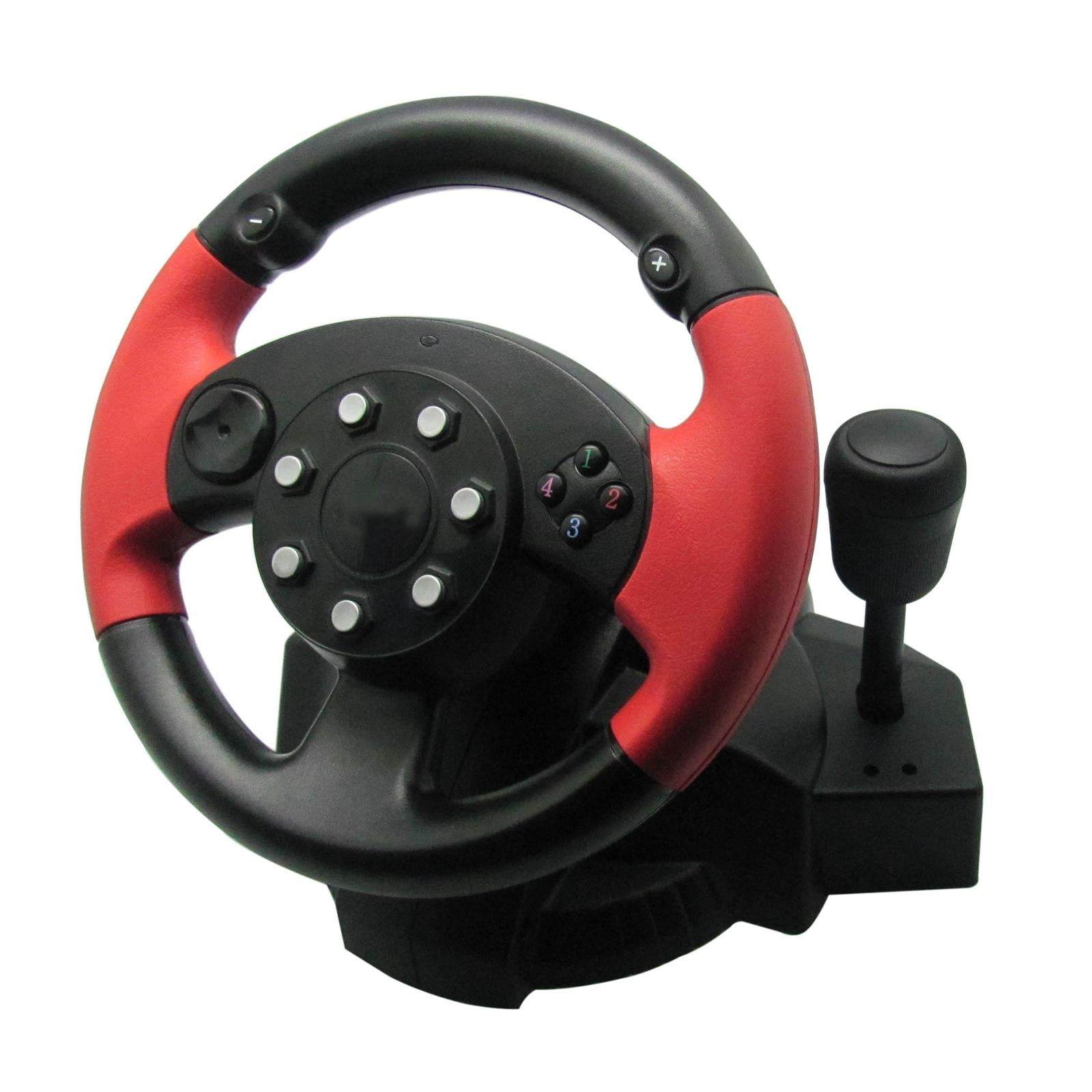 Gaming Racing Simulator Vibration PC Steering Wheel & Pedal For PS3/PS2