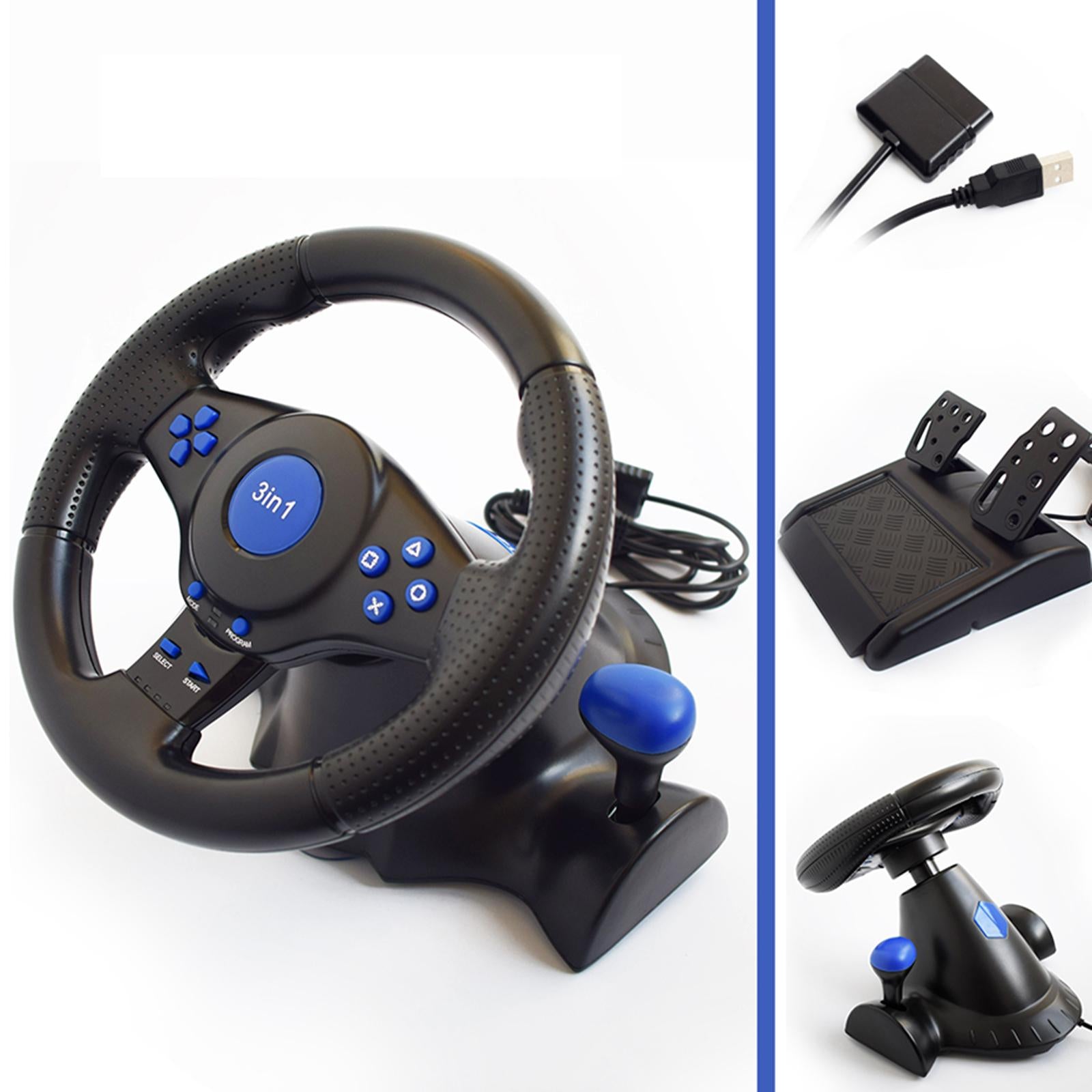 Simulator Racing Steering Wheel Kit fits for PS3 PS2 PC Steering Wheel