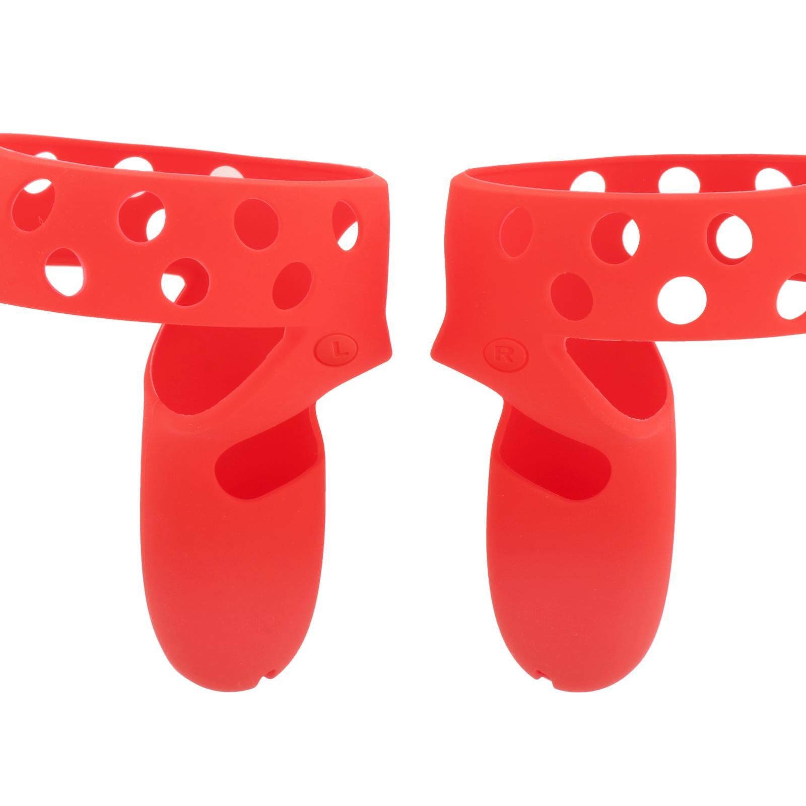 Silicone Sleeve Skin Covers Protector for Oculus Quest2 Controller VR Red