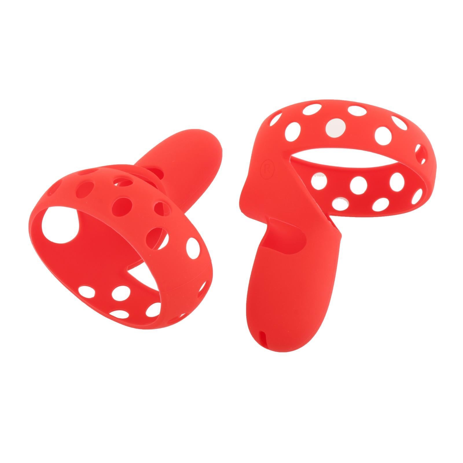 Silicone Sleeve Skin Covers Protector for Oculus Quest2 Controller VR Red