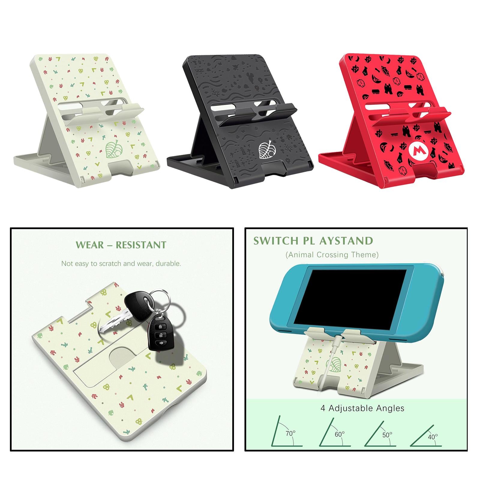 Stand Tablet Bracket Phone Holder Fits for Nintendo Switch All Tablets White