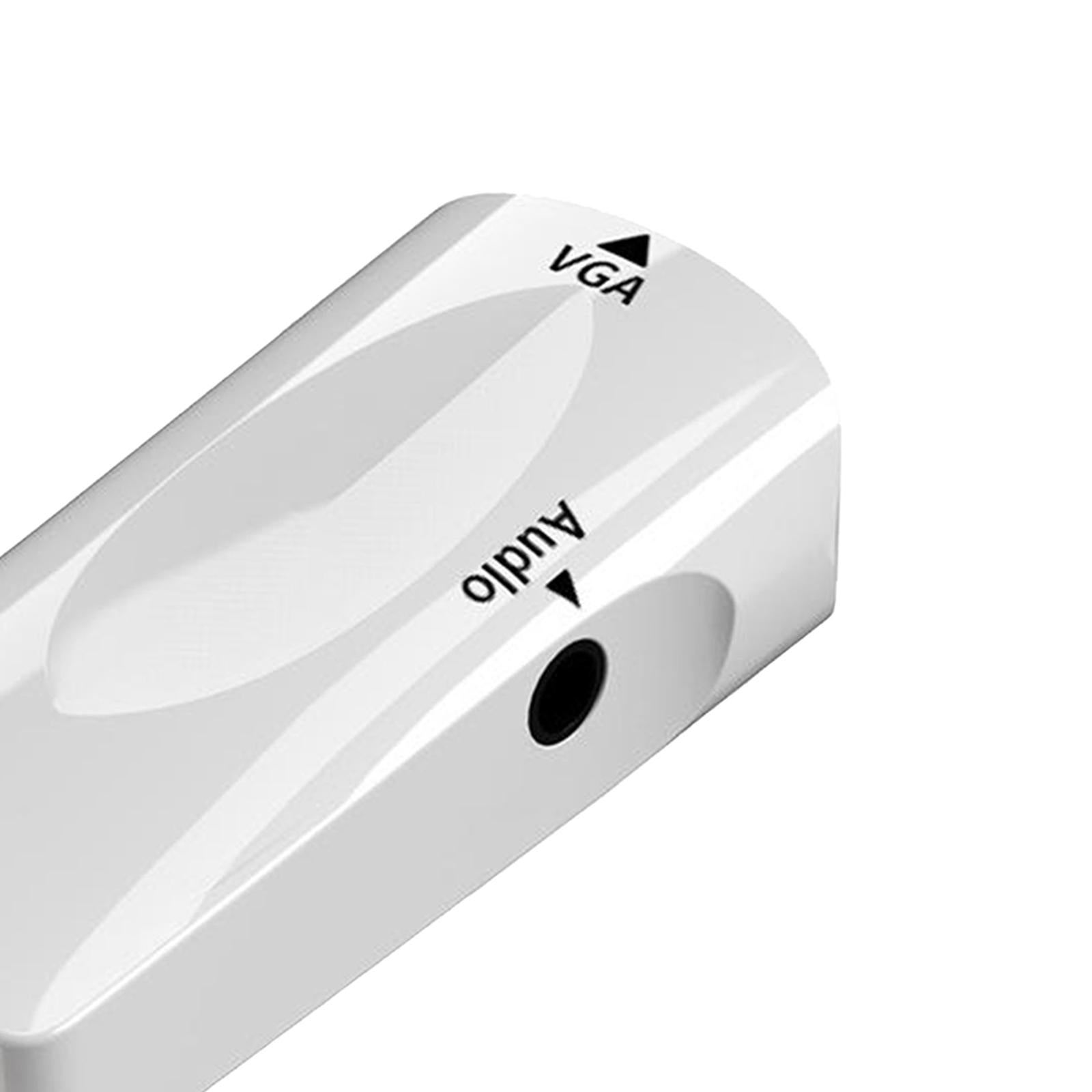 Mini HDMI to VGA Adapter Easy to Use for Desktop PC Monitor Chromebook White
