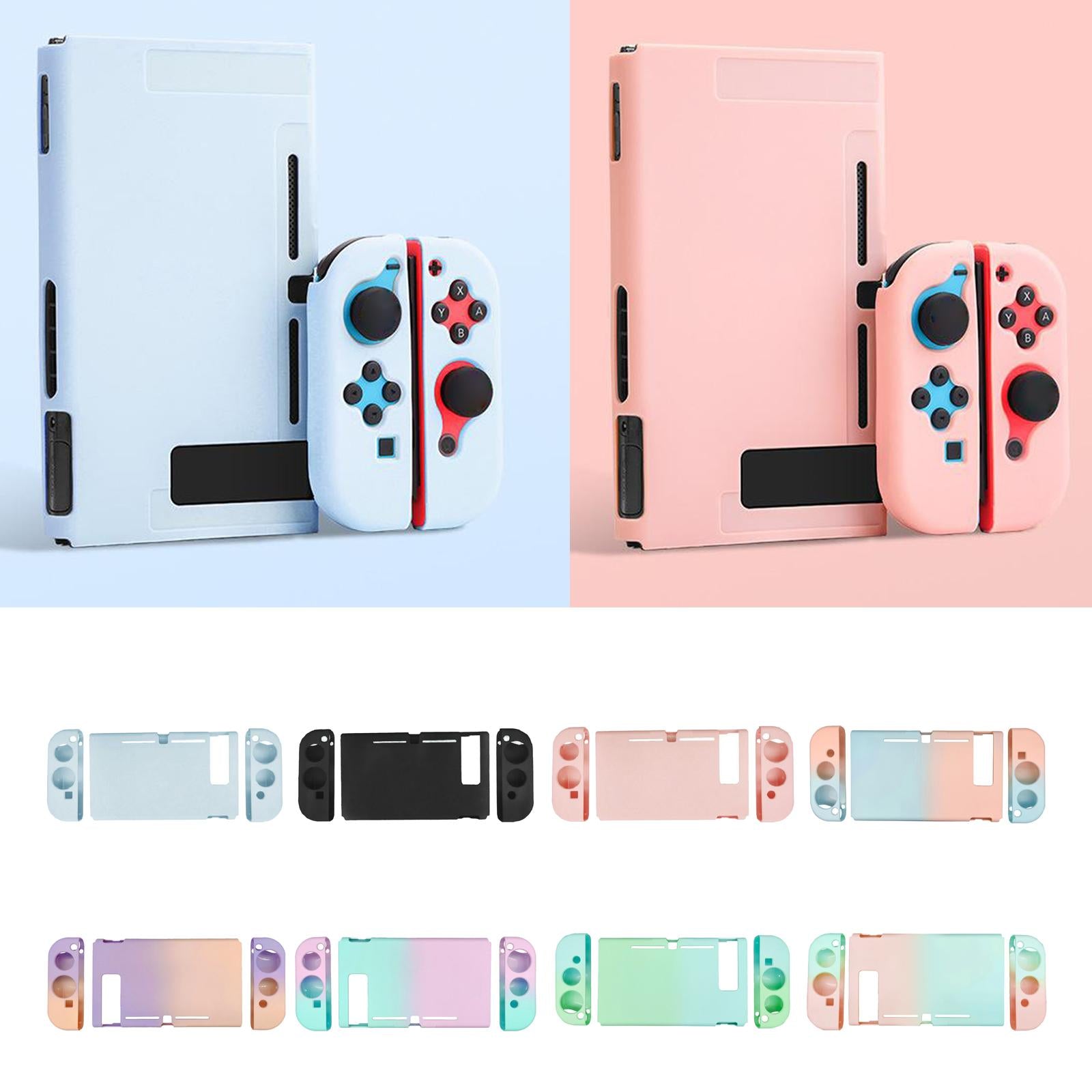 Soft Silicone Hard Colorful Protective Case Cover Shell for Nintendo Switch Cherry blossom pink