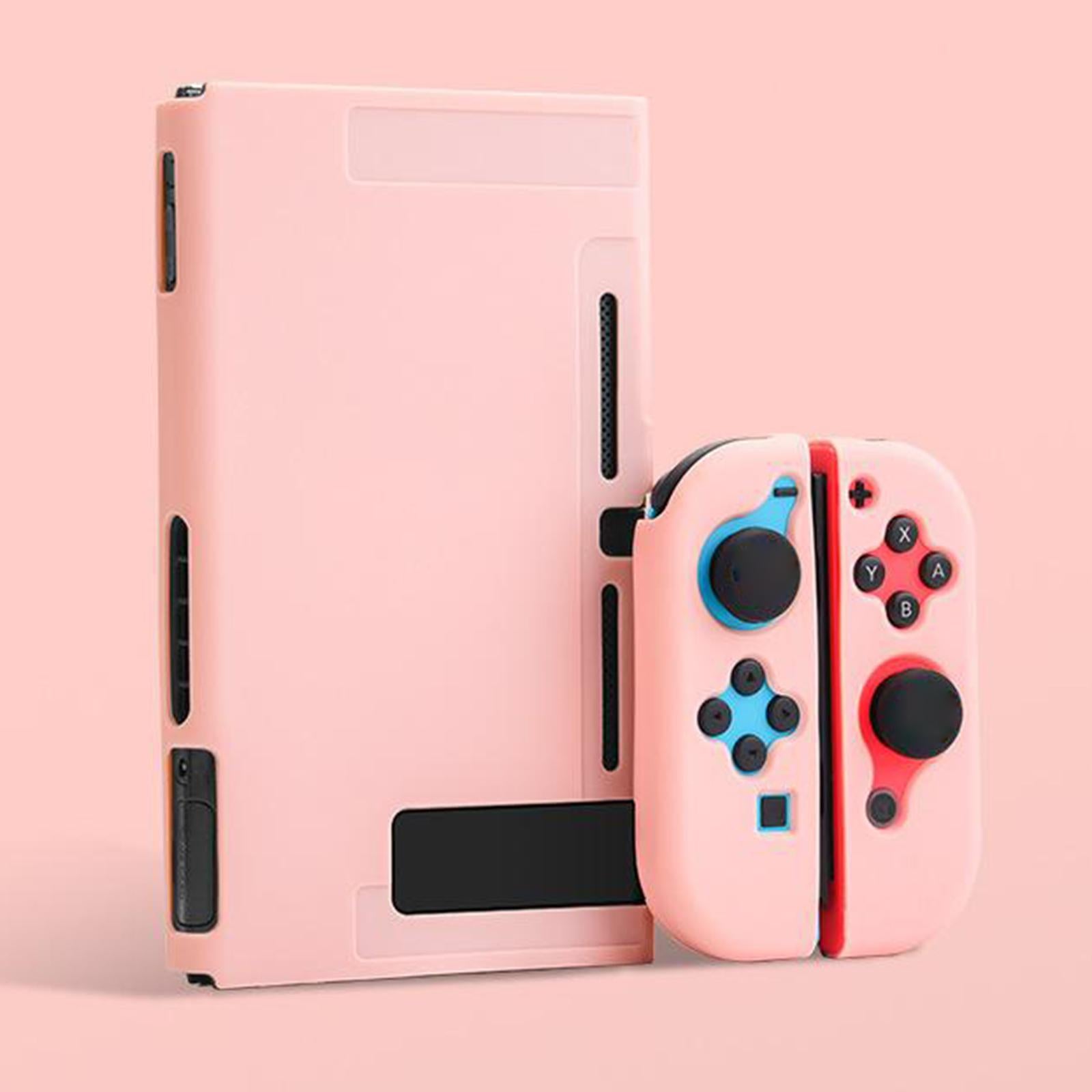 Soft Silicone Hard Colorful Protective Case Cover Shell for Nintendo Switch Cherry blossom pink