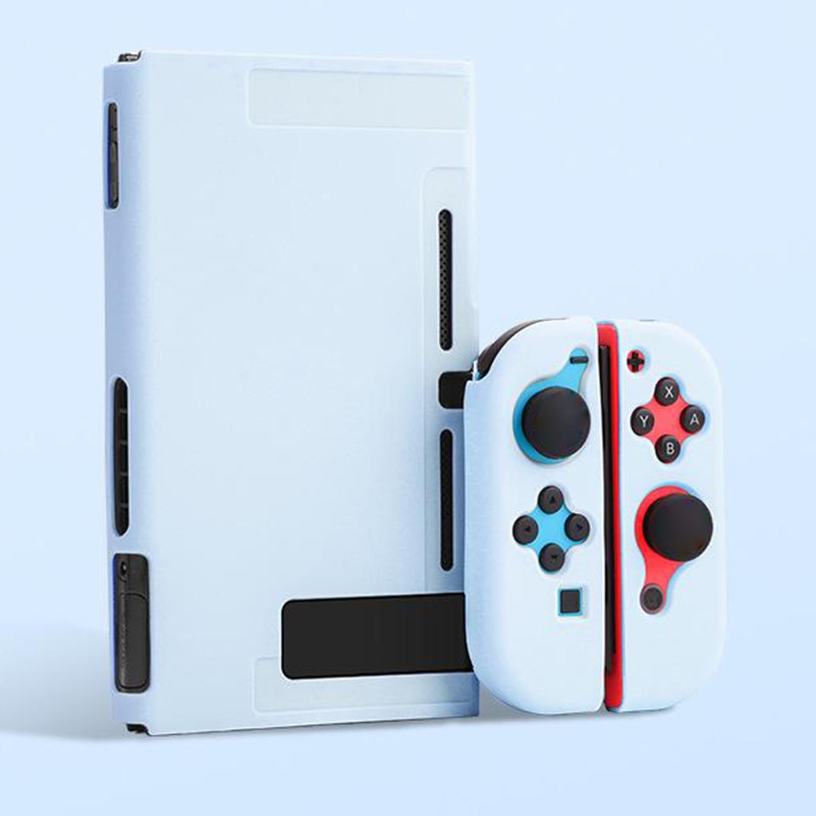 Soft Silicone Hard Colorful Protective Case Cover Shell for Nintendo Switch wind letter blue
