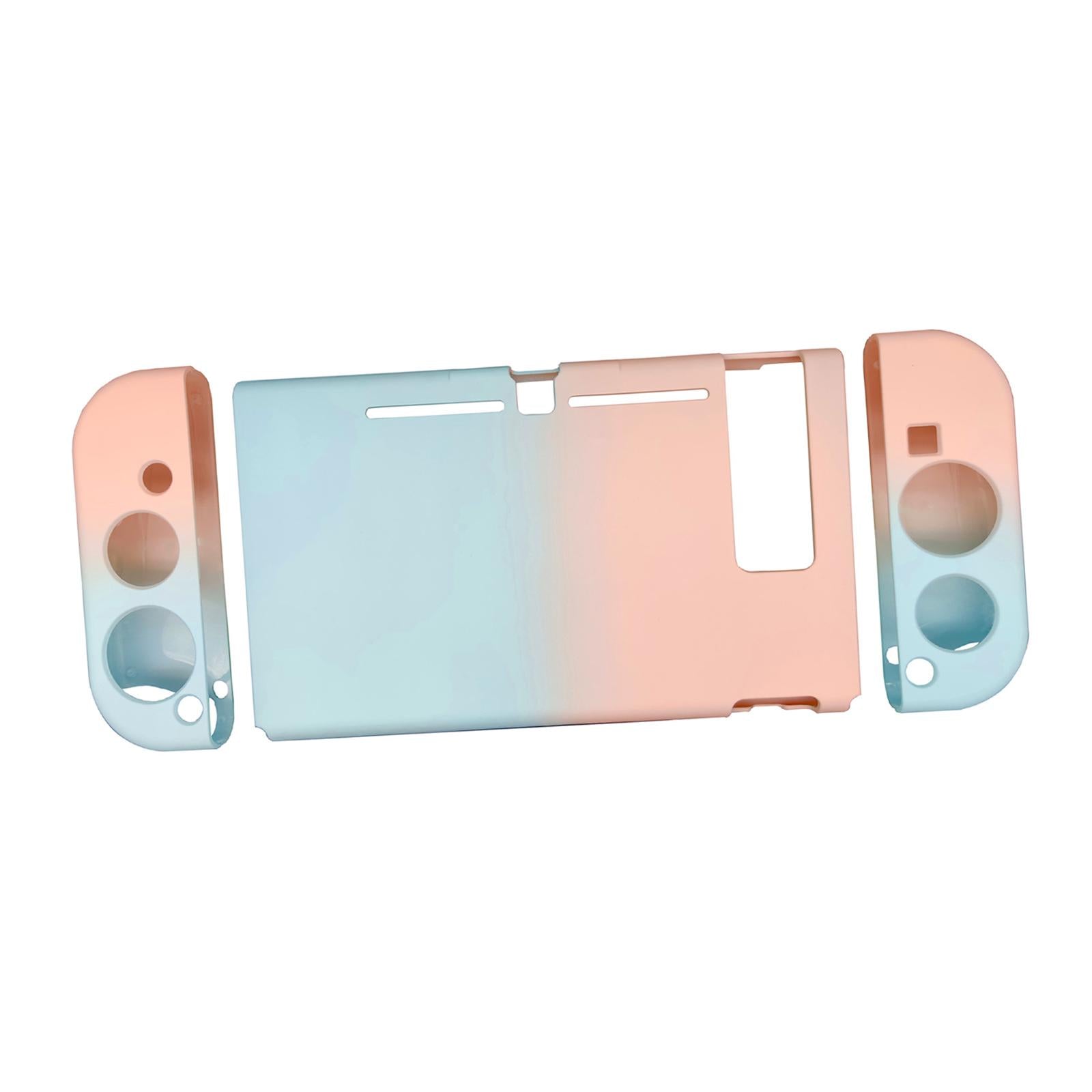 Soft Silicone Hard Colorful Protective Case Cover Shell for Nintendo Switch blue pink gradient