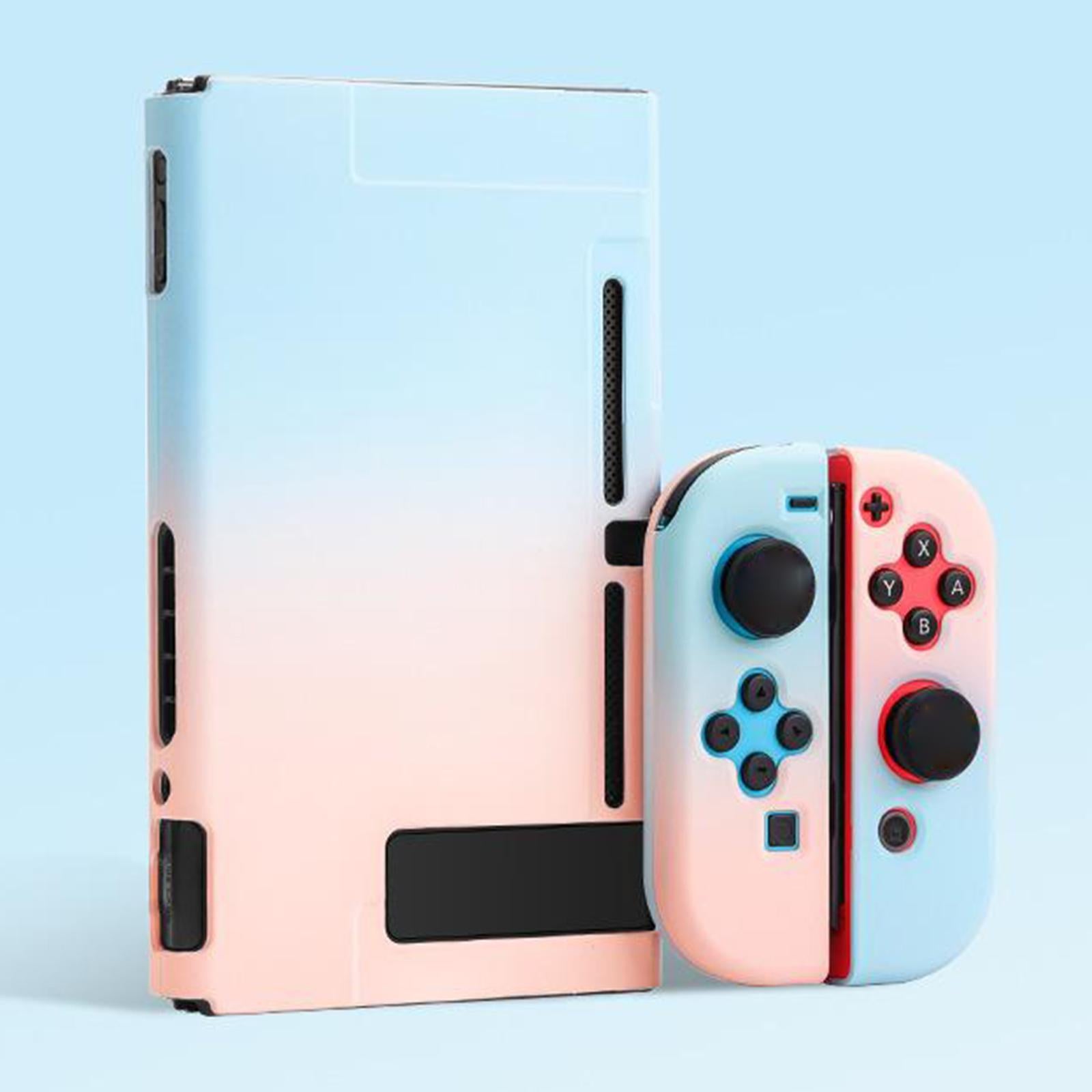 Soft Silicone Hard Colorful Protective Case Cover Shell for Nintendo Switch blue pink gradient