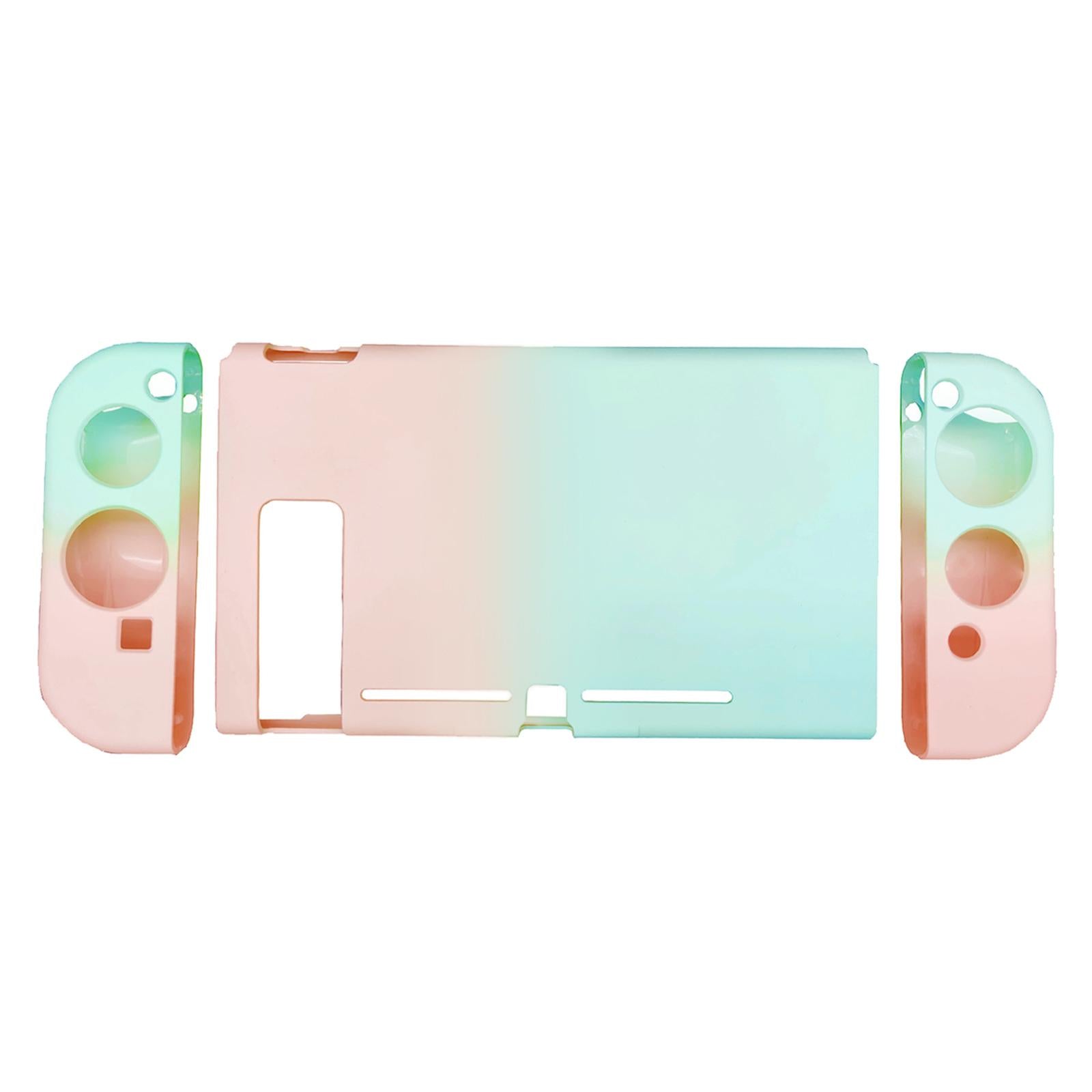 Soft Silicone Hard Colorful Protective Case Cover Shell for Nintendo Switch pink green gradient
