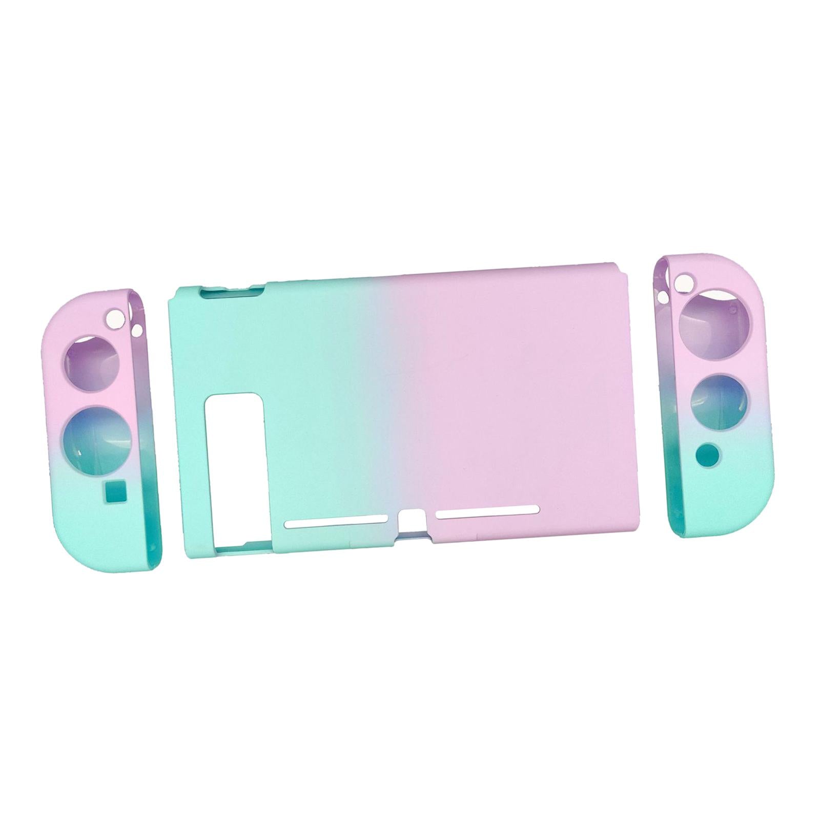 Soft Silicone Hard Colorful Protective Case Cover Shell for Nintendo Switch Purple GreenGradient