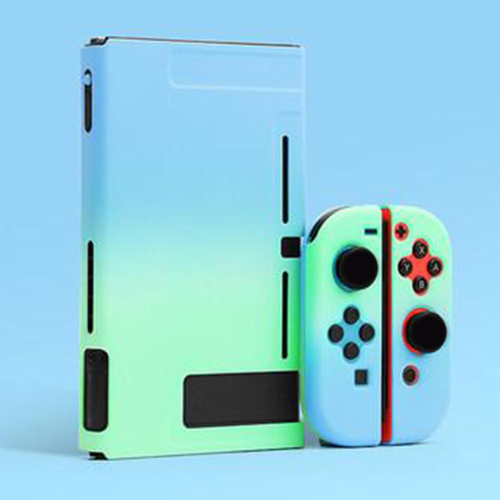 Soft Silicone Hard Colorful Protective Case Cover Shell for Nintendo Switch blue green gradient