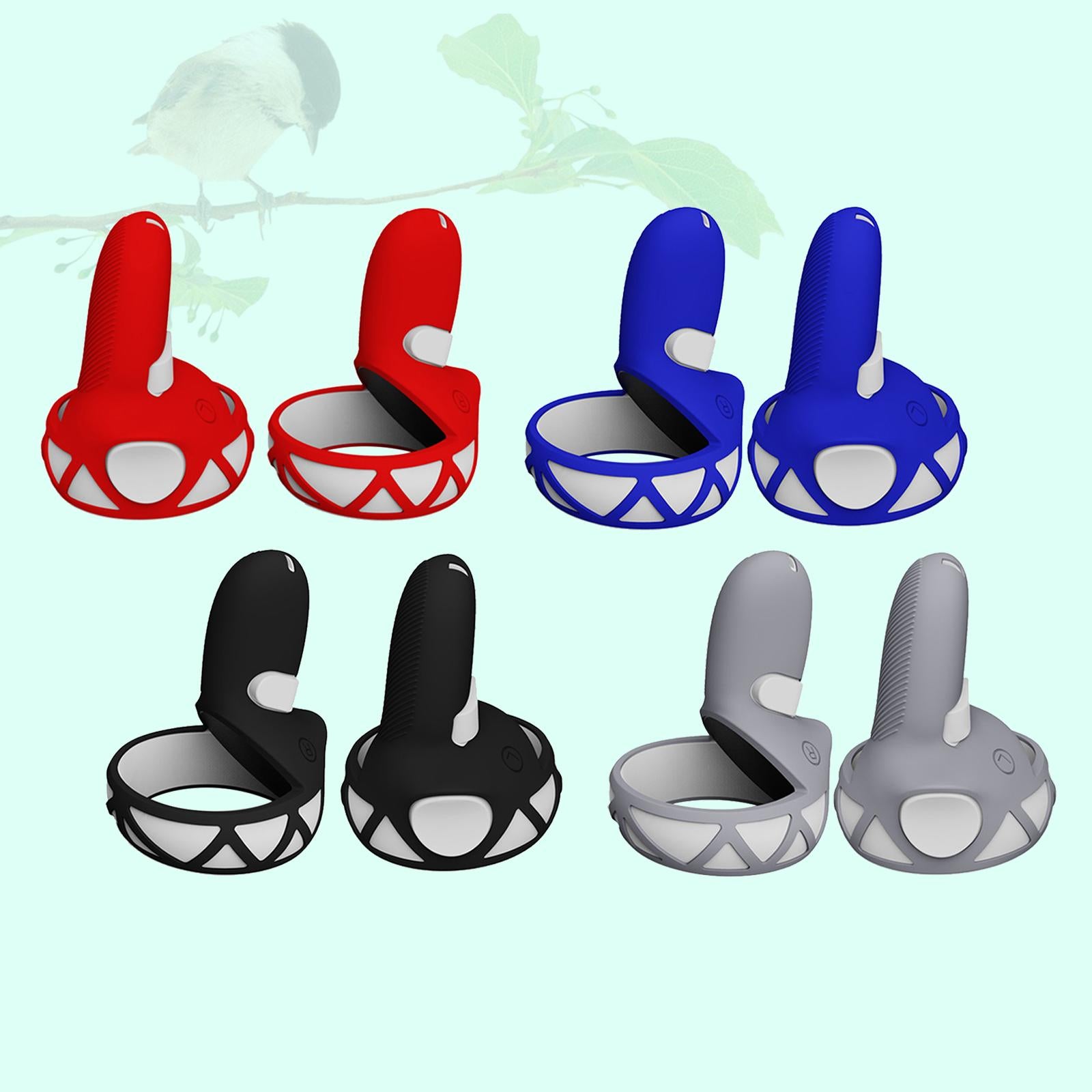 Grip Cover for Oculus Quest 2 Headset Easy Remove Comfortable Red