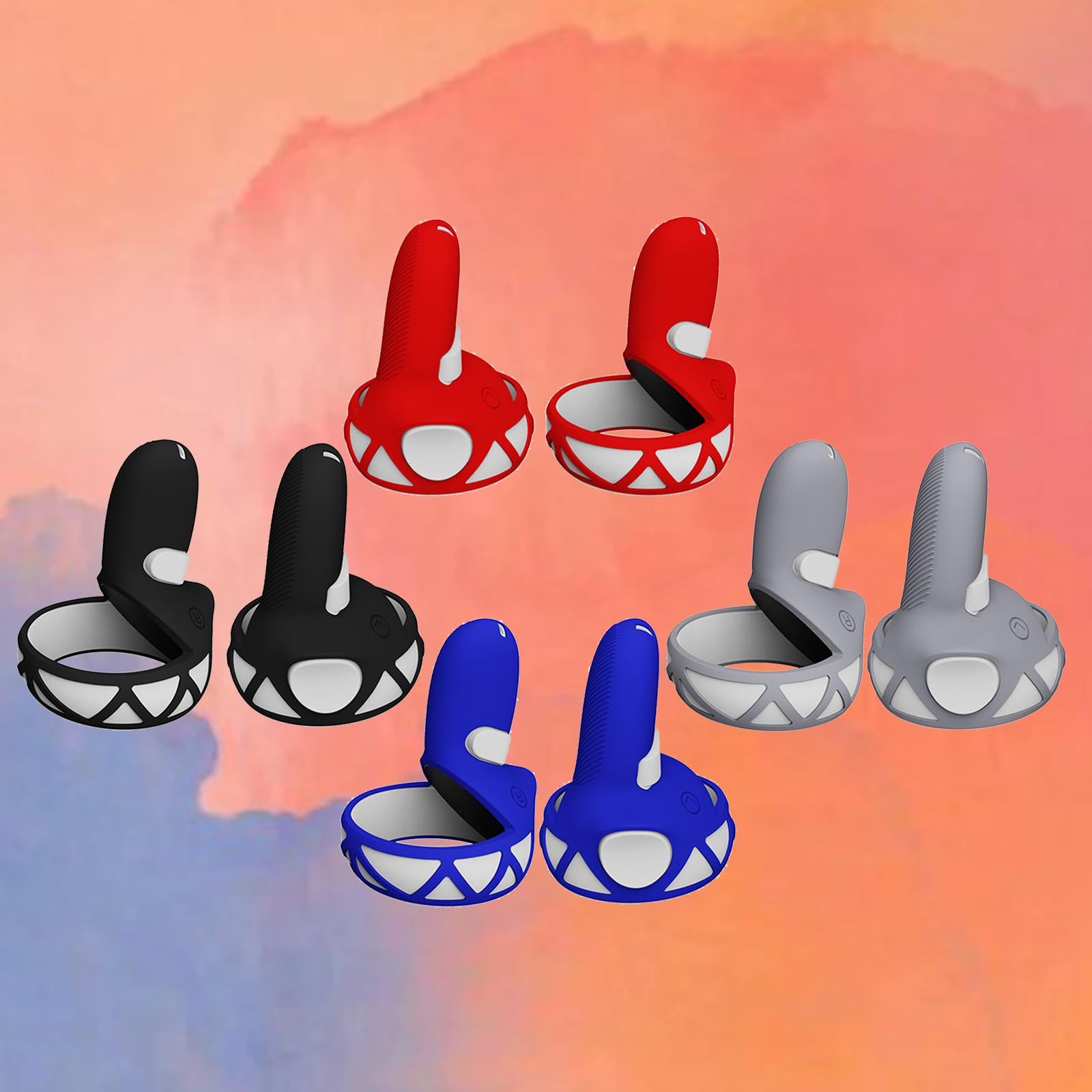 Grip Cover for Oculus Quest 2 Headset Easy Remove Comfortable Red