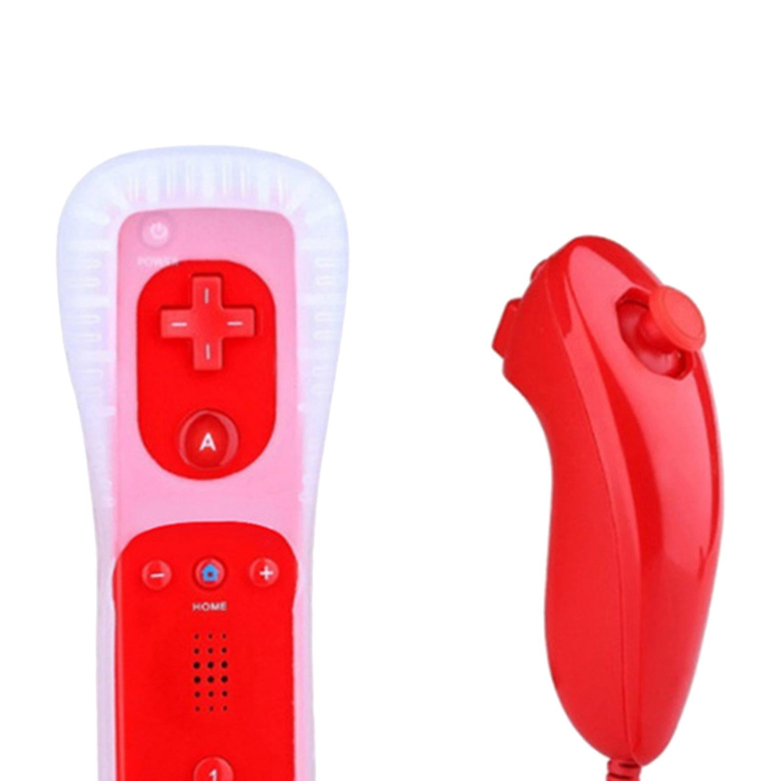 Gesture Controller and Nunchuck Joystick Combo  for Nintendo Wii Wii U red