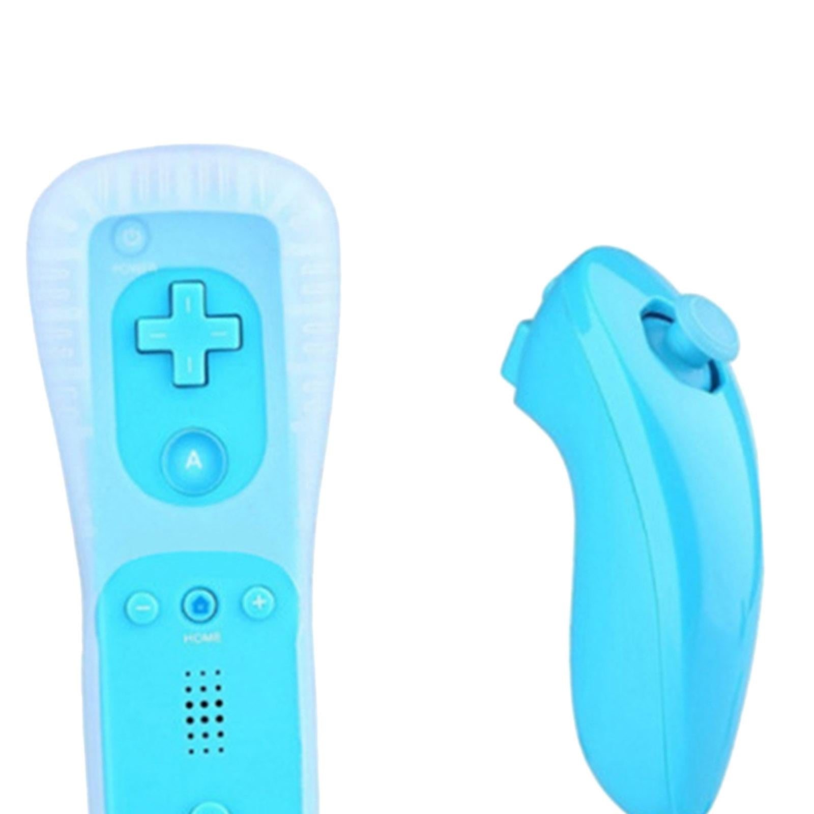 Gesture Controller and Nunchuck Joystick Combo  for Nintendo Wii Wii U blue