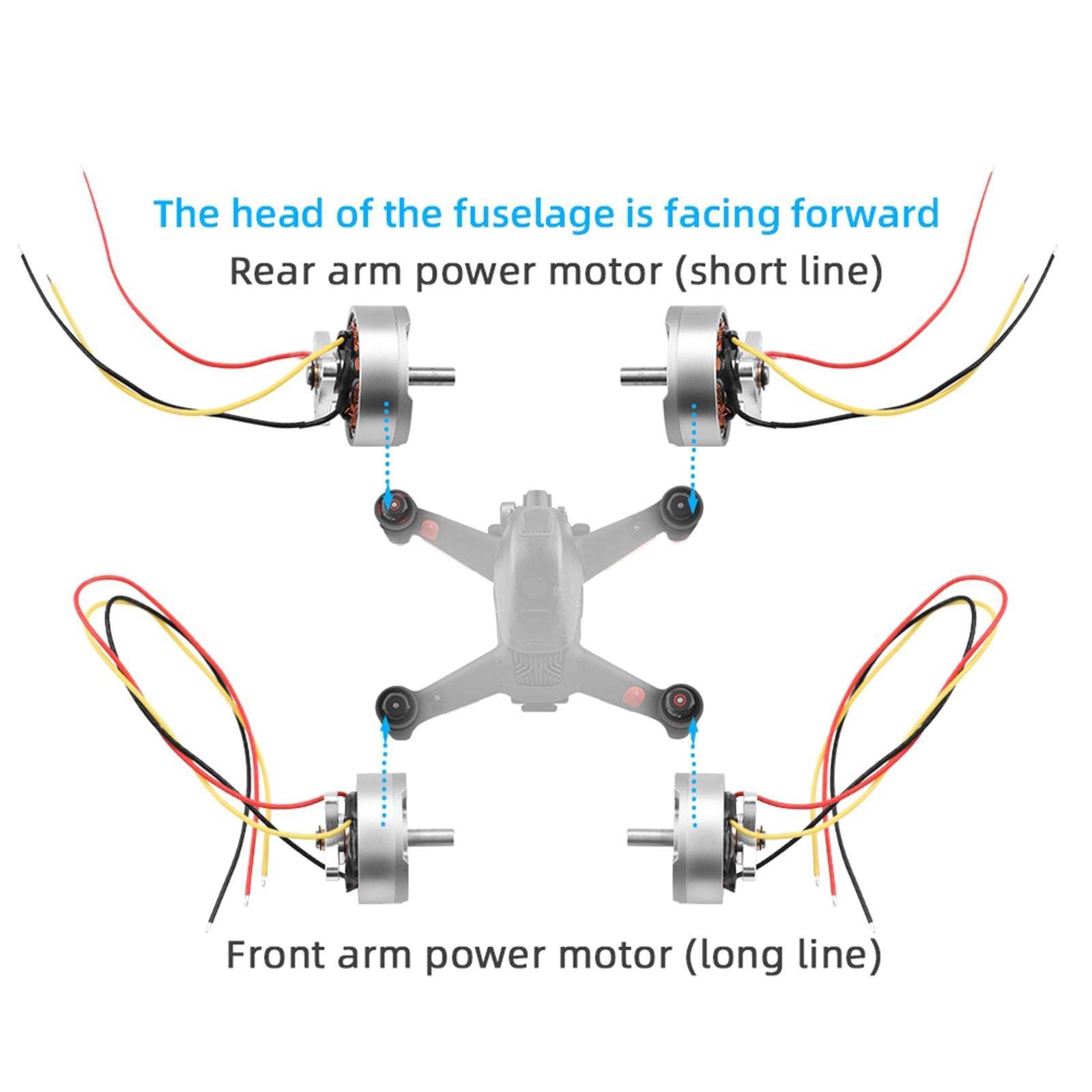 Front Rear Power Motor for DJI FPV Racing Drone Spare Parts front