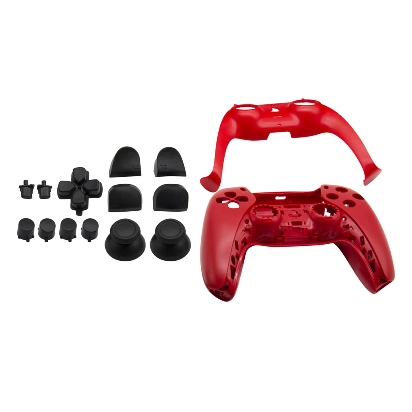 Replacement Housing Cover Shell Case Set For Sony PS5 Controller Red