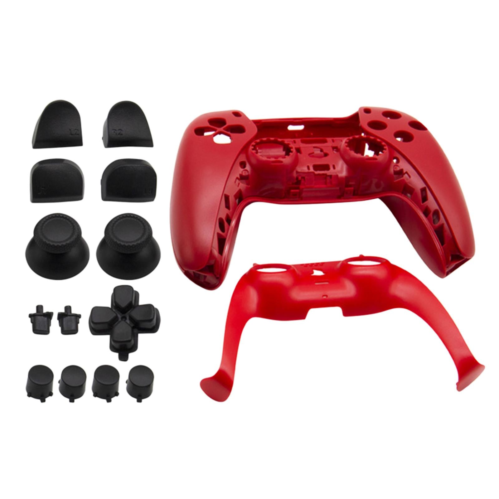 Replacement Housing Cover Shell Case Set For Sony PS5 Controller Red