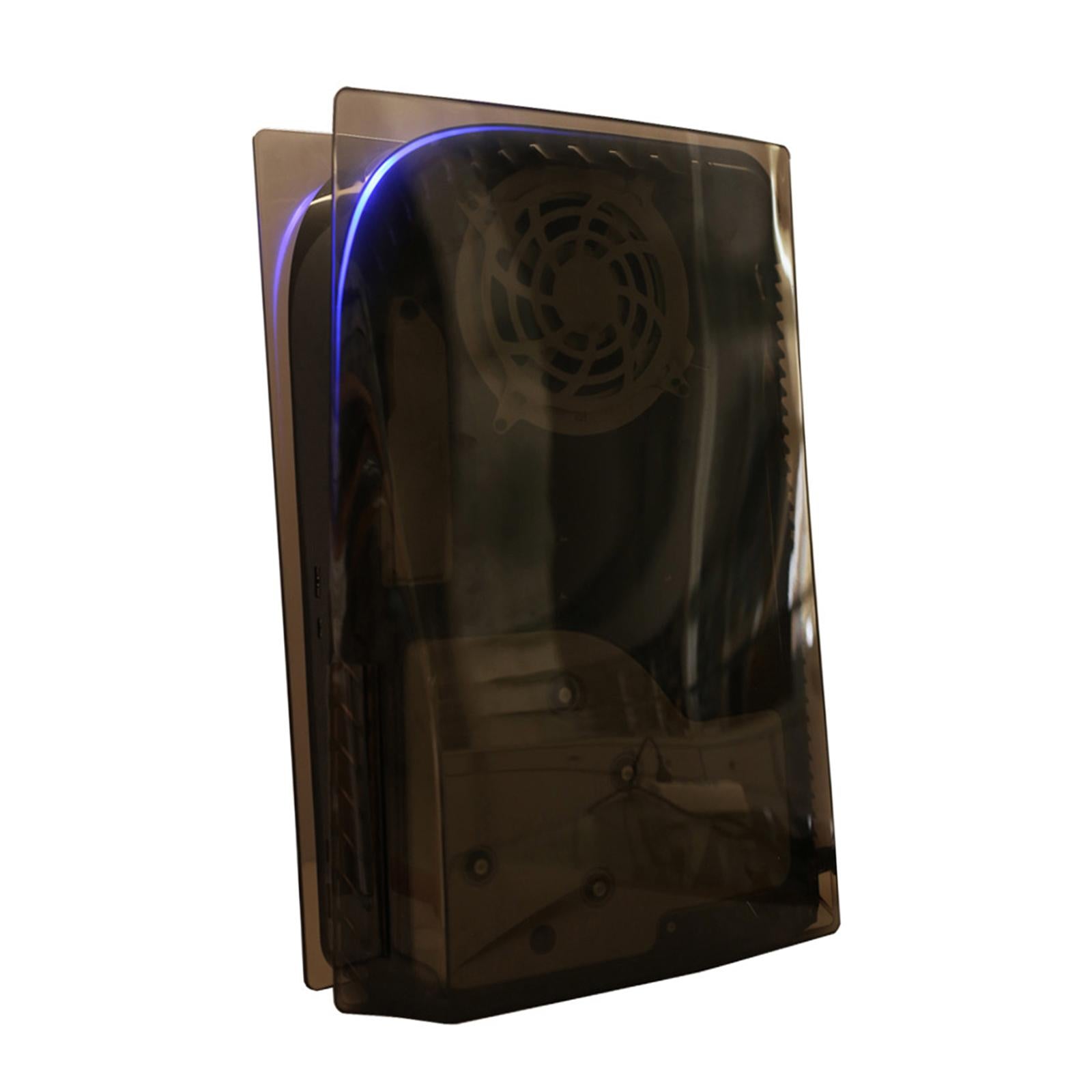 Plate Shell Cover Anti-Scratch for Sony PS5 Disc Version  Transparent Black