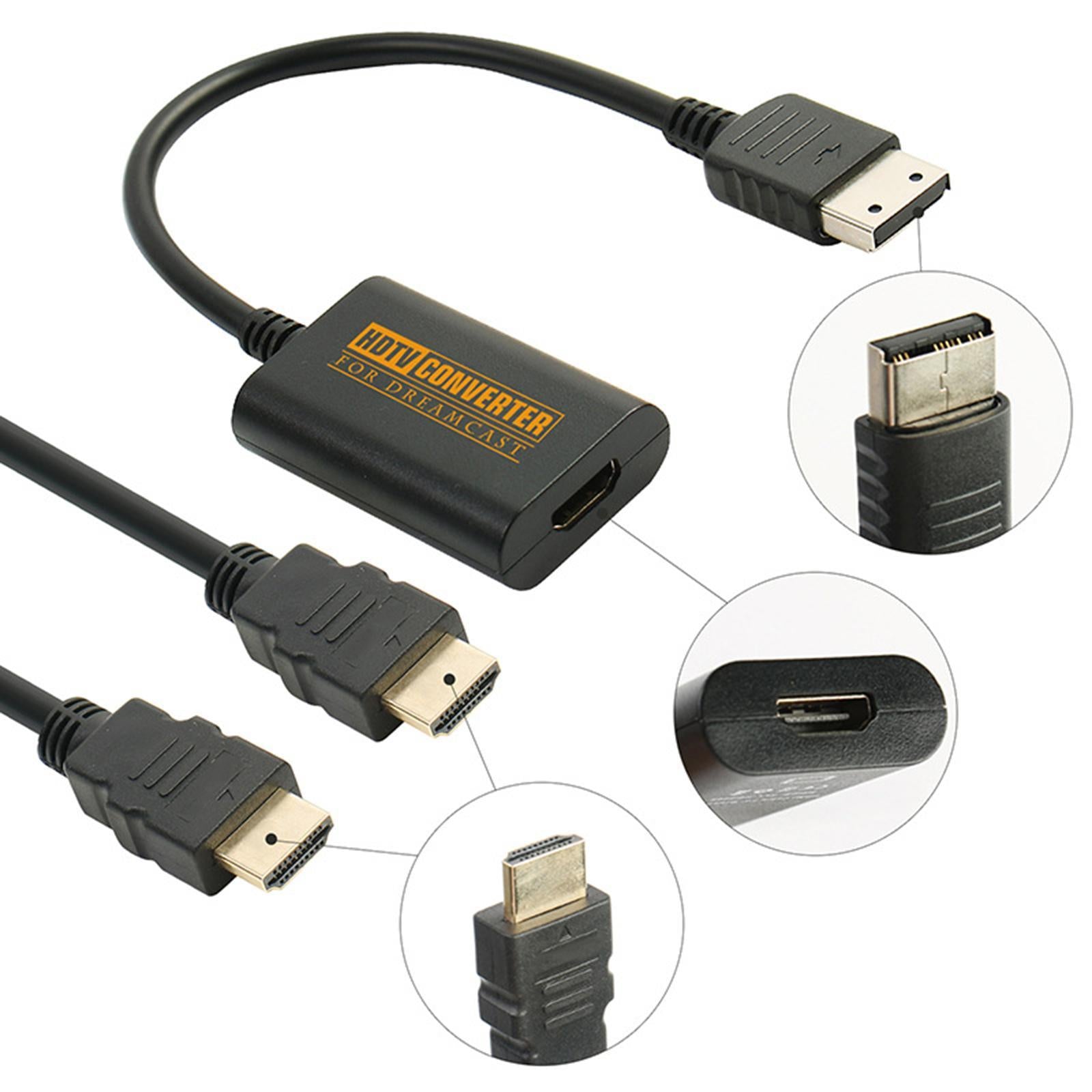HDTV Converter Adapter 150cm HDMI Cable for Dreamcast Plug  Play Accessories