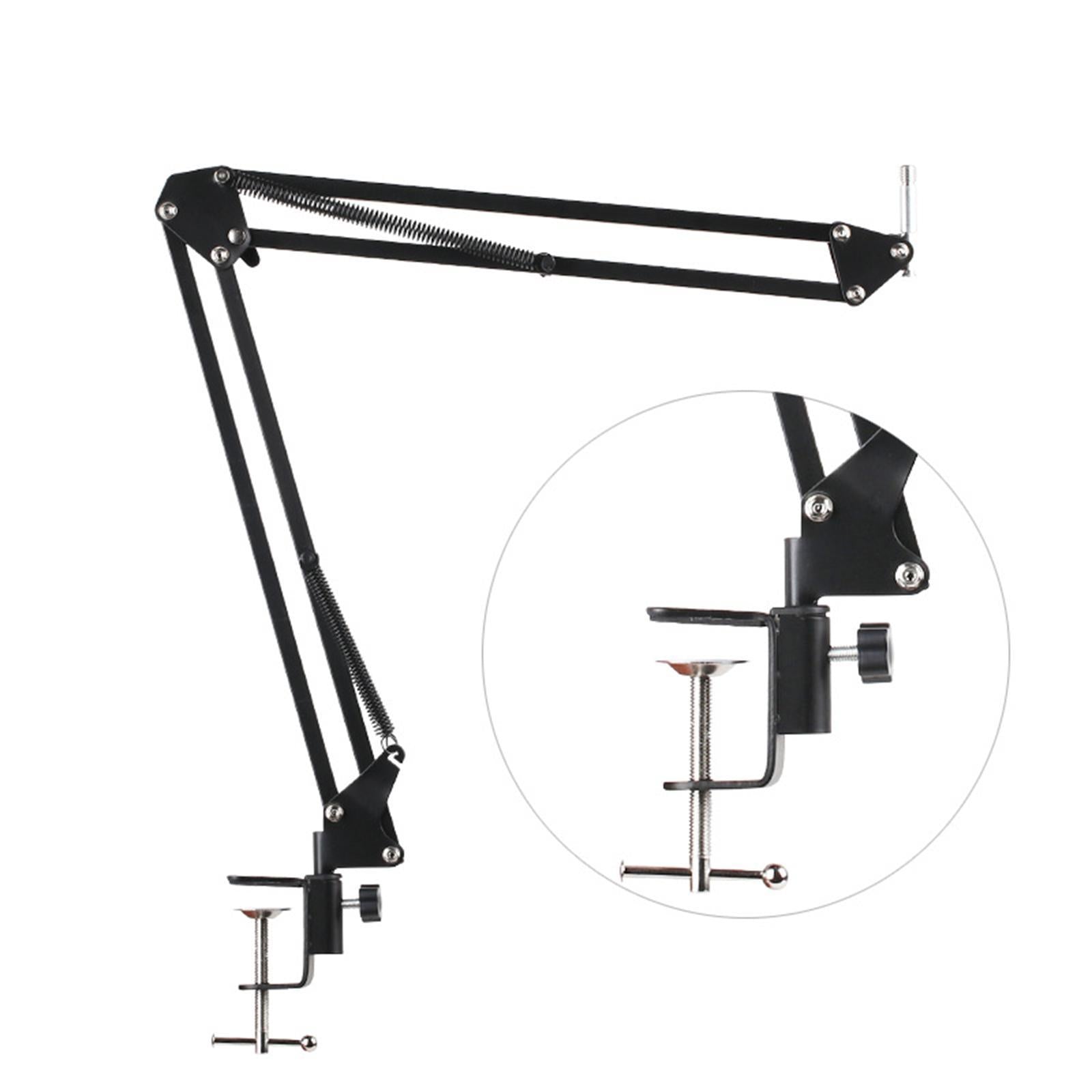 New Mic Microphone Holders Suspension Boom Scissor Arm Stand 6CM Base
