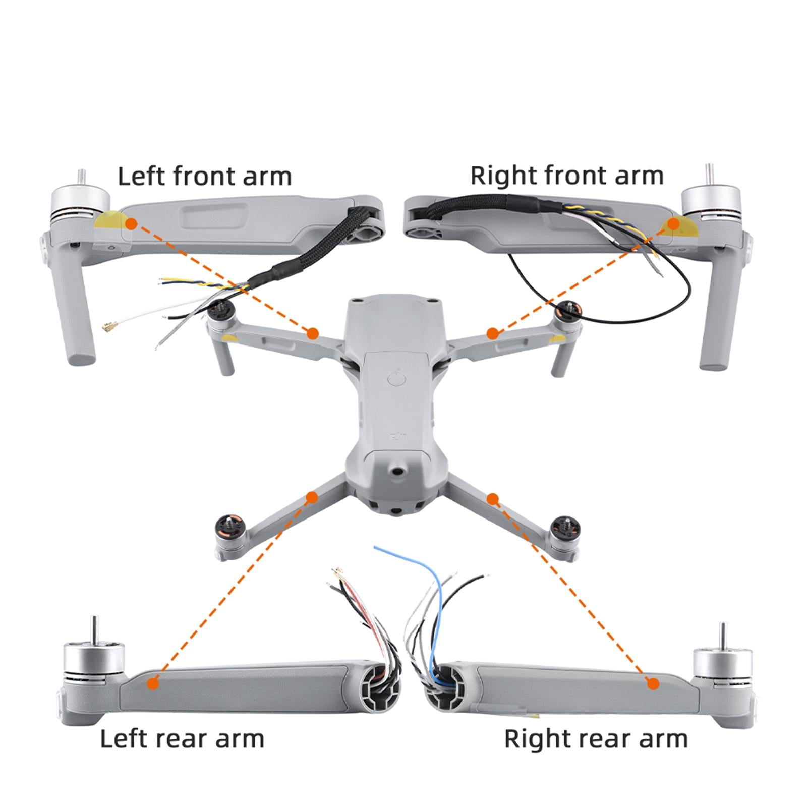 Aircraft Quadcopter Arm Repair for DJI Mavic Air 2S Drone Left Front