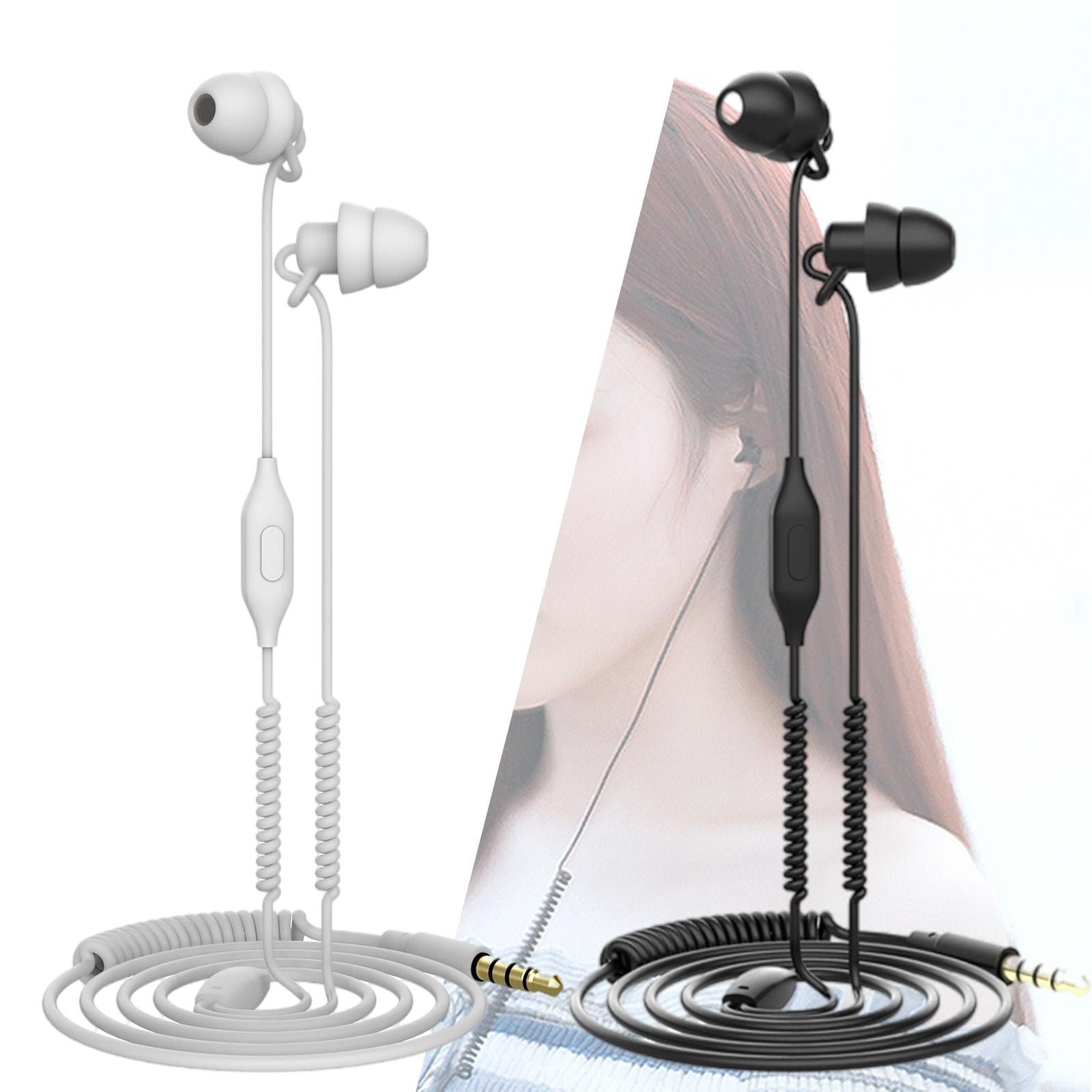 Soft Silicon Sleeping Earbuds for Sleeper Snoring Tablets Air Travel black
