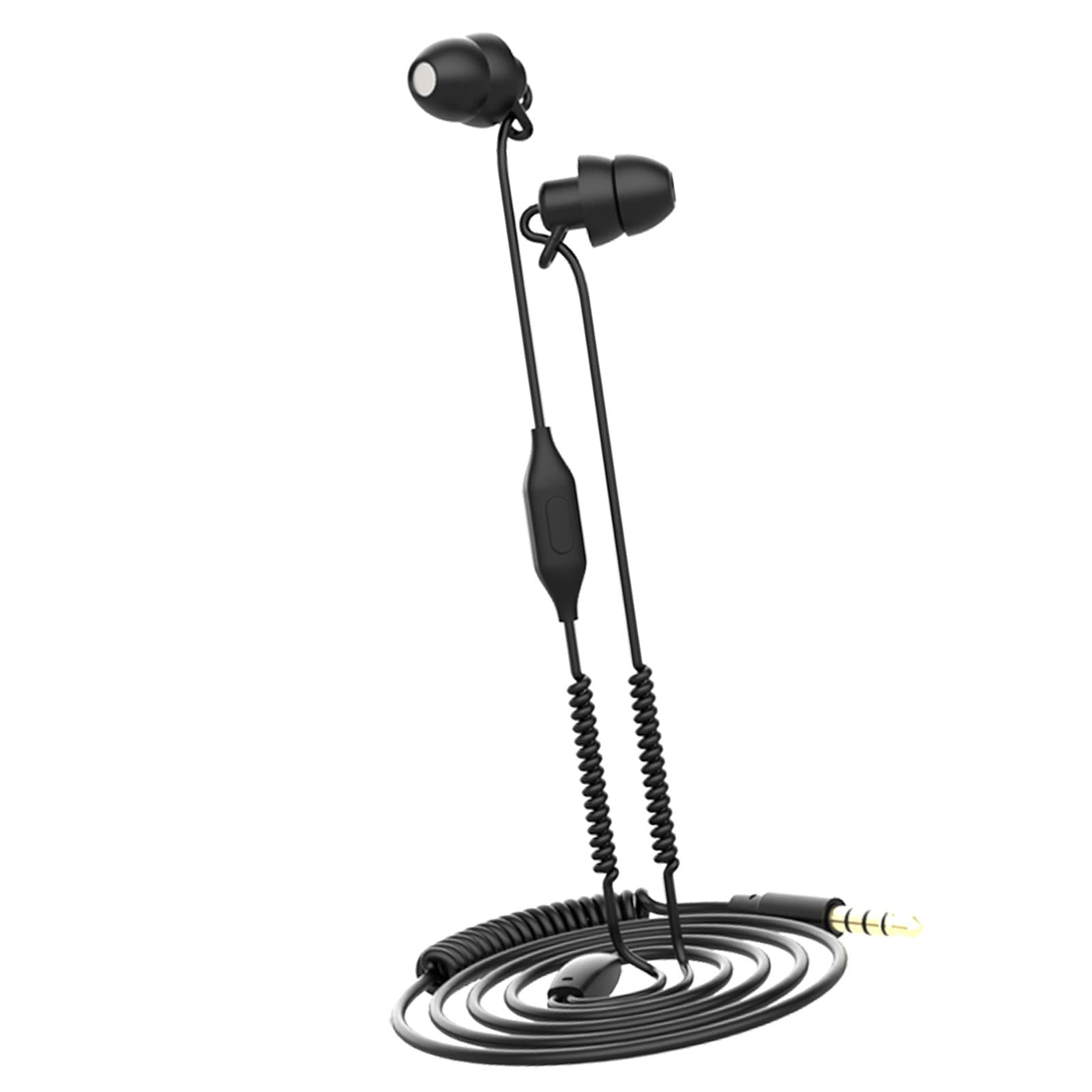 Soft Silicon Sleeping Earbuds for Sleeper Snoring Tablets Air Travel black