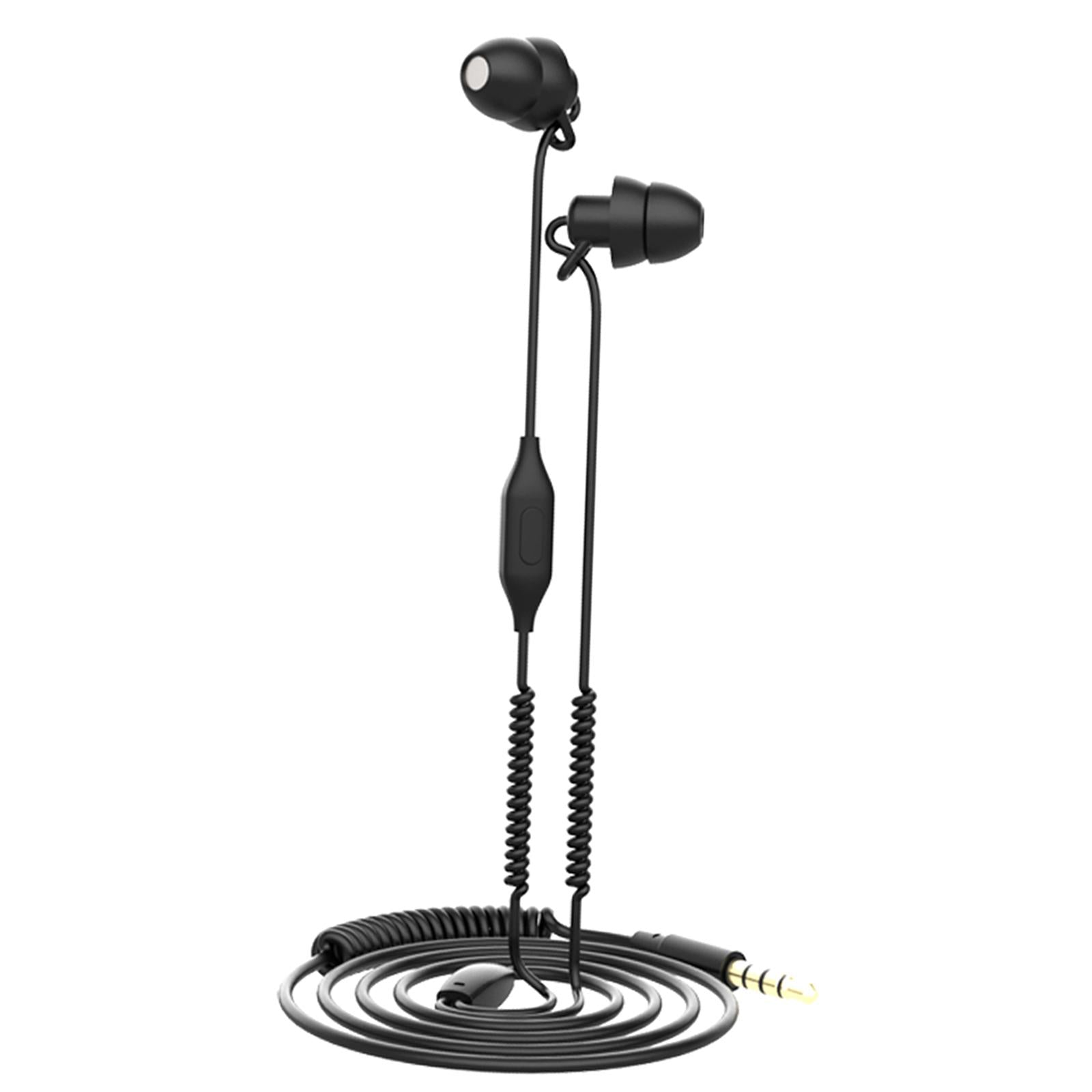 Soft Silicon Sleeping Earbuds for Sleeper Snoring Tablets Air Travel black