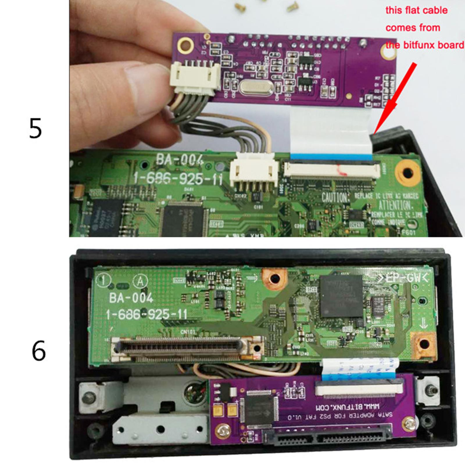 IDE to SATA Adapter PCB Adaptor Board for PS2 Game Purple Durable Compact