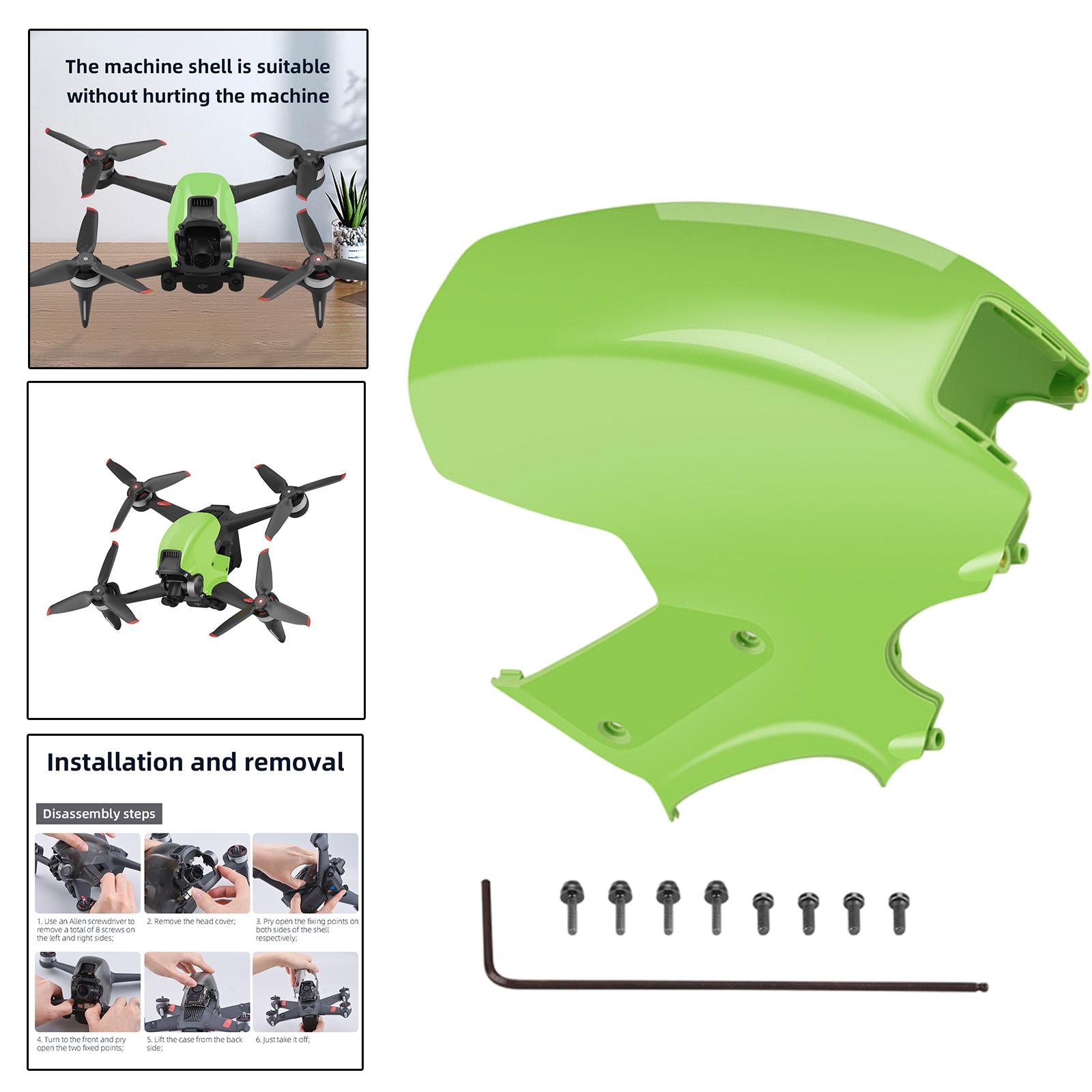 Plastic Upper Cover Top Case Shell Protector for FPV Combo Drone Green