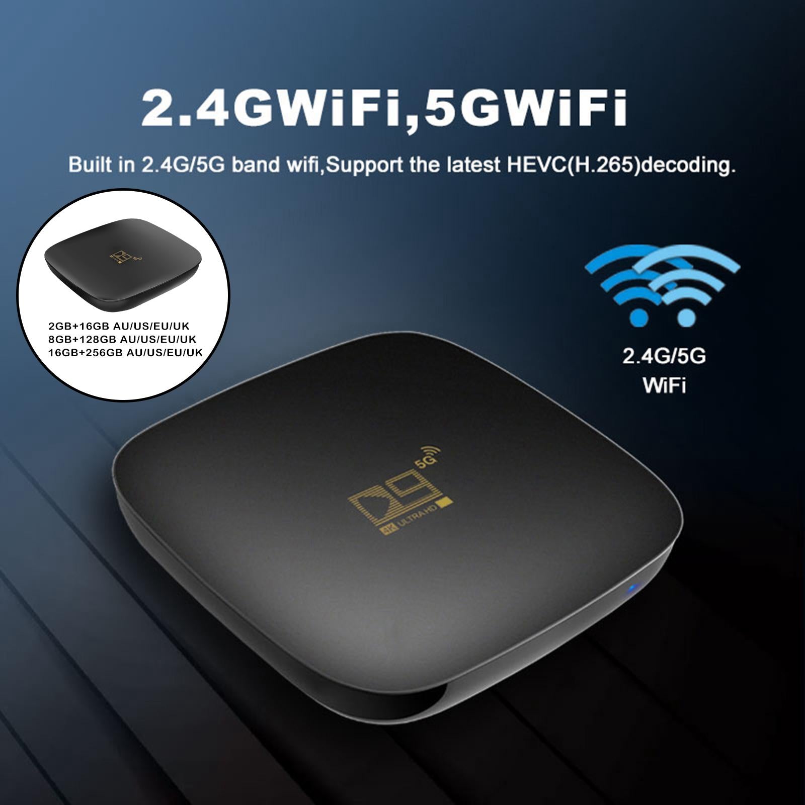 Smart D9 TV Media Player 2.4G 5G WIFI 905 Core HD TV receiver  2GB 16GB US