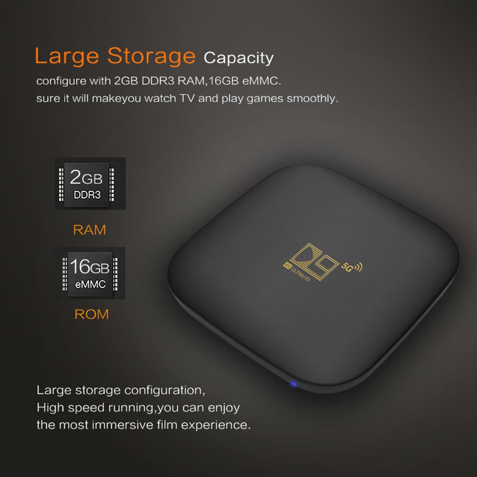 Smart D9 TV Media Player 2.4G 5G WIFI 905 Core HD TV receiver  16GB 256GB UK