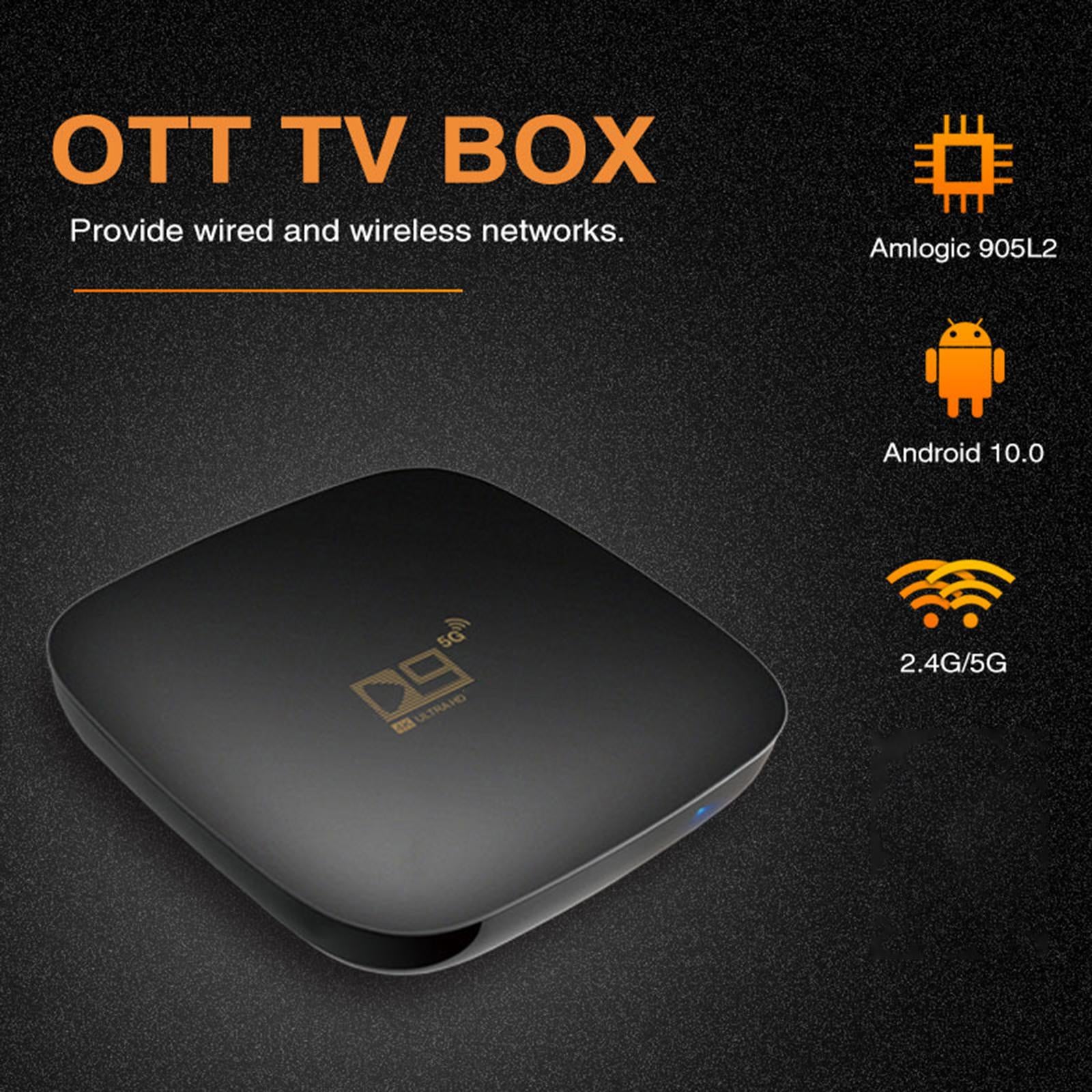 Smart D9 TV Media Player 2.4G 5G WIFI 905 Core HD TV receiver  16GB 256GB UK