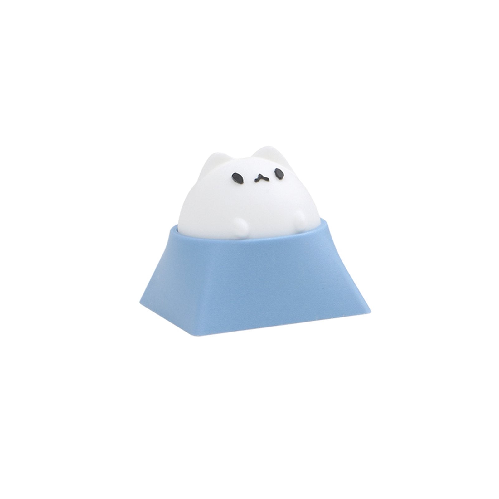 Cat Keycap Resin for DIY Key Custom Gaming Keycaps Kids Gifts Blue White