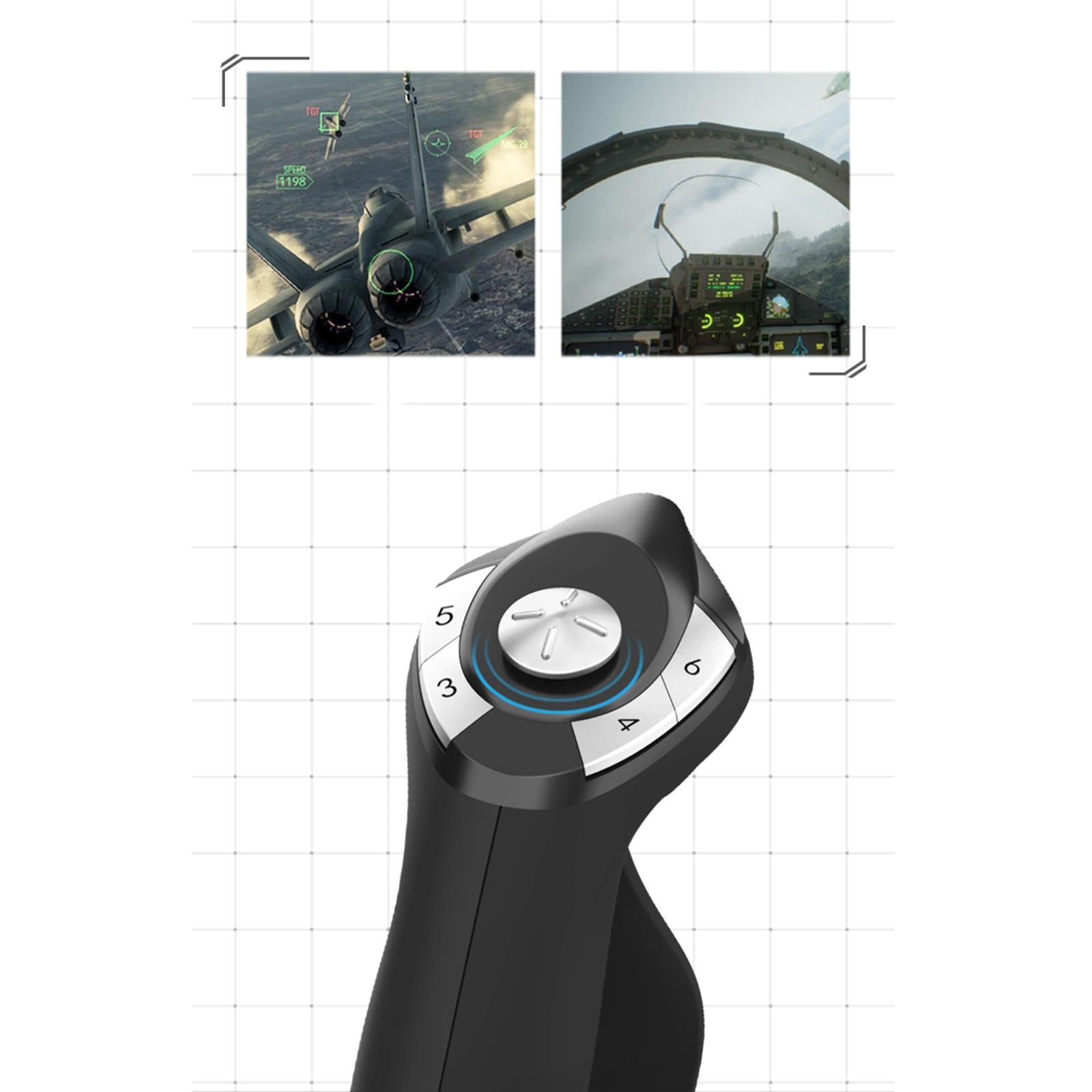 Flying Simulator 8 Way Hat Switch Key Mapping with Vibration for PS4