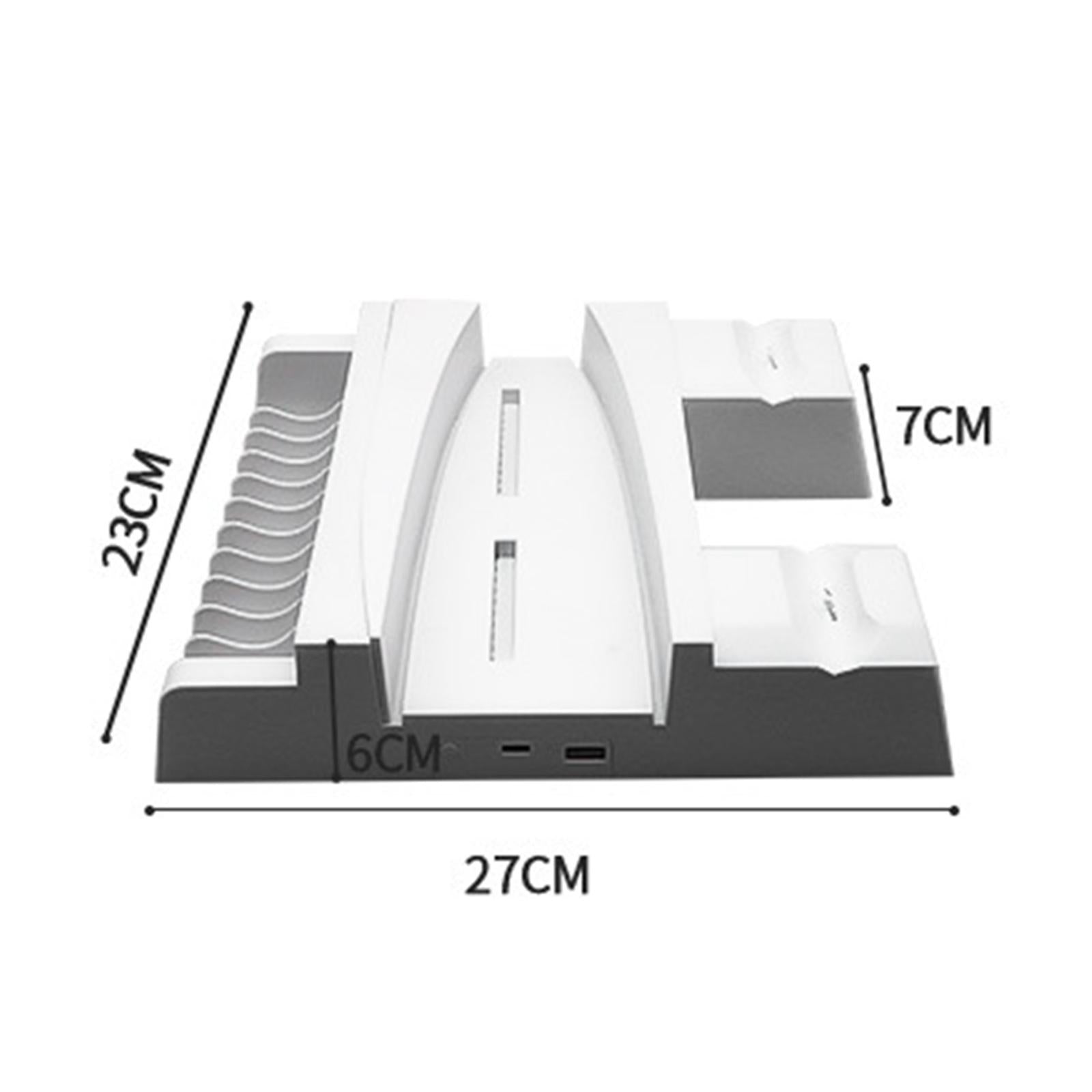 Dual Controller Charging Station with Cooling Fan for PS5 USB Charging Cable