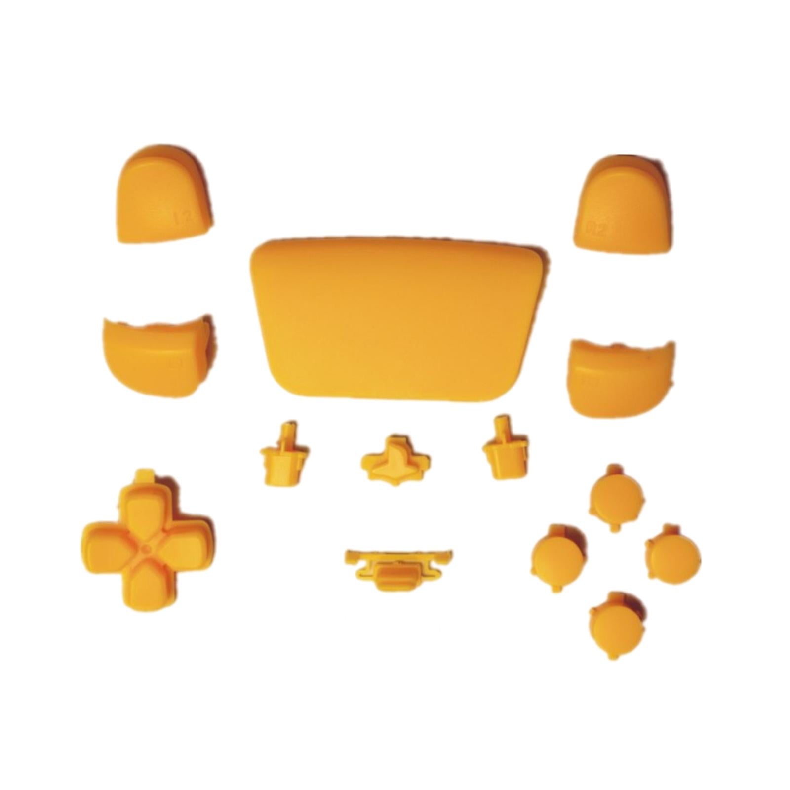 16Pcs Premium Button Kit Anti-Slip Accessories Durable Replacement for PS5 yellow