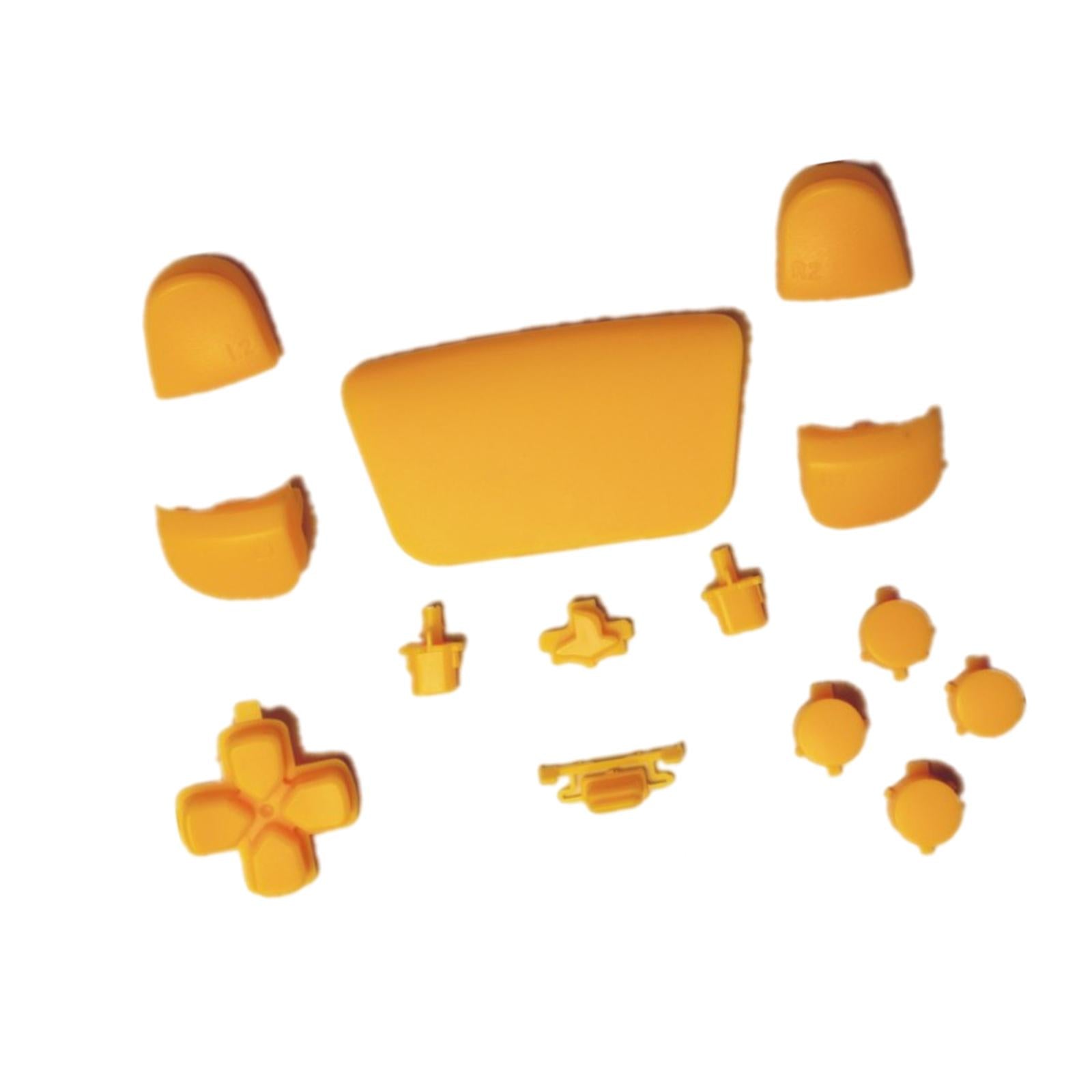 16Pcs Premium Button Kit Anti-Slip Accessories Durable Replacement for PS5 yellow