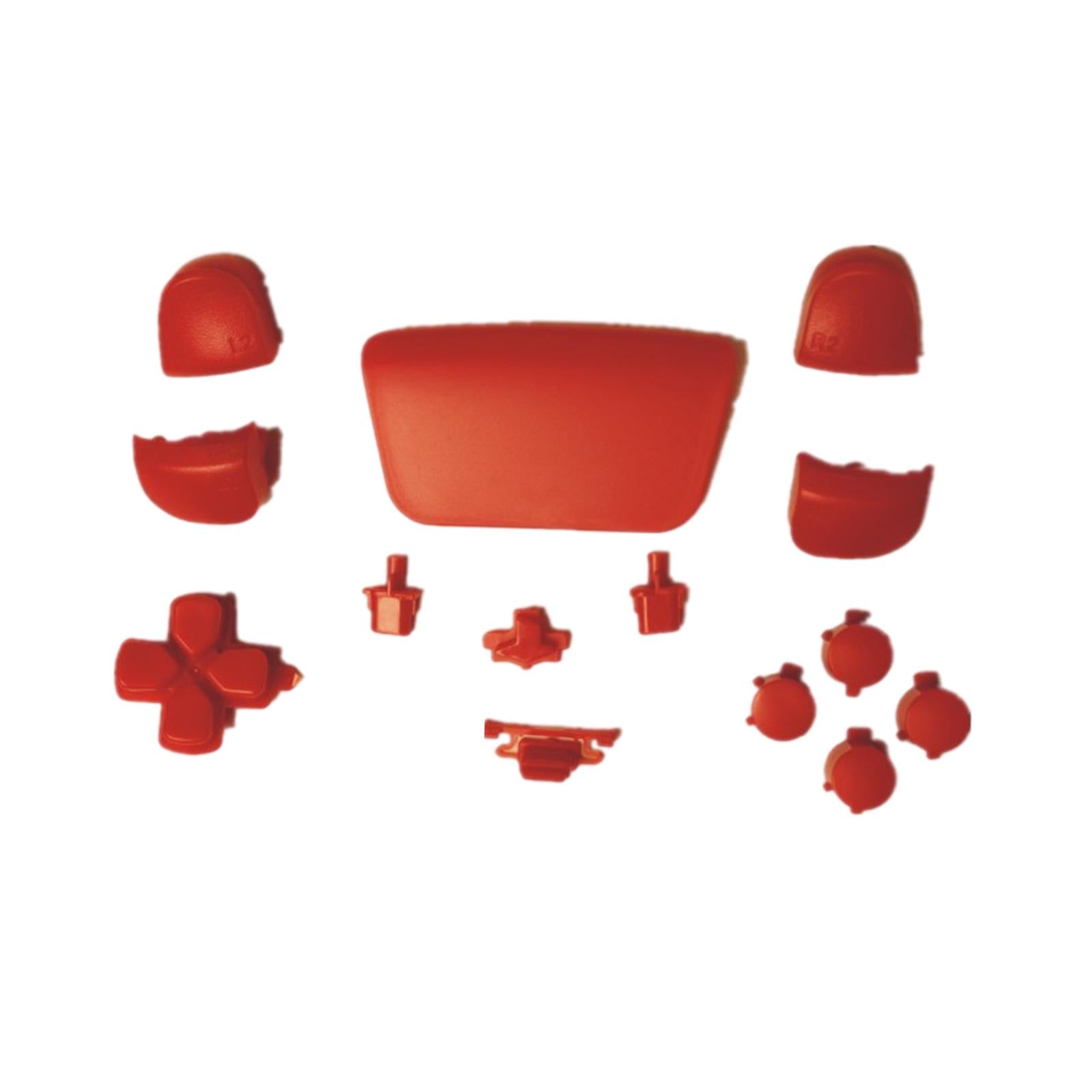 16Pcs Premium Button Kit Anti-Slip Accessories Durable Replacement for PS5 red