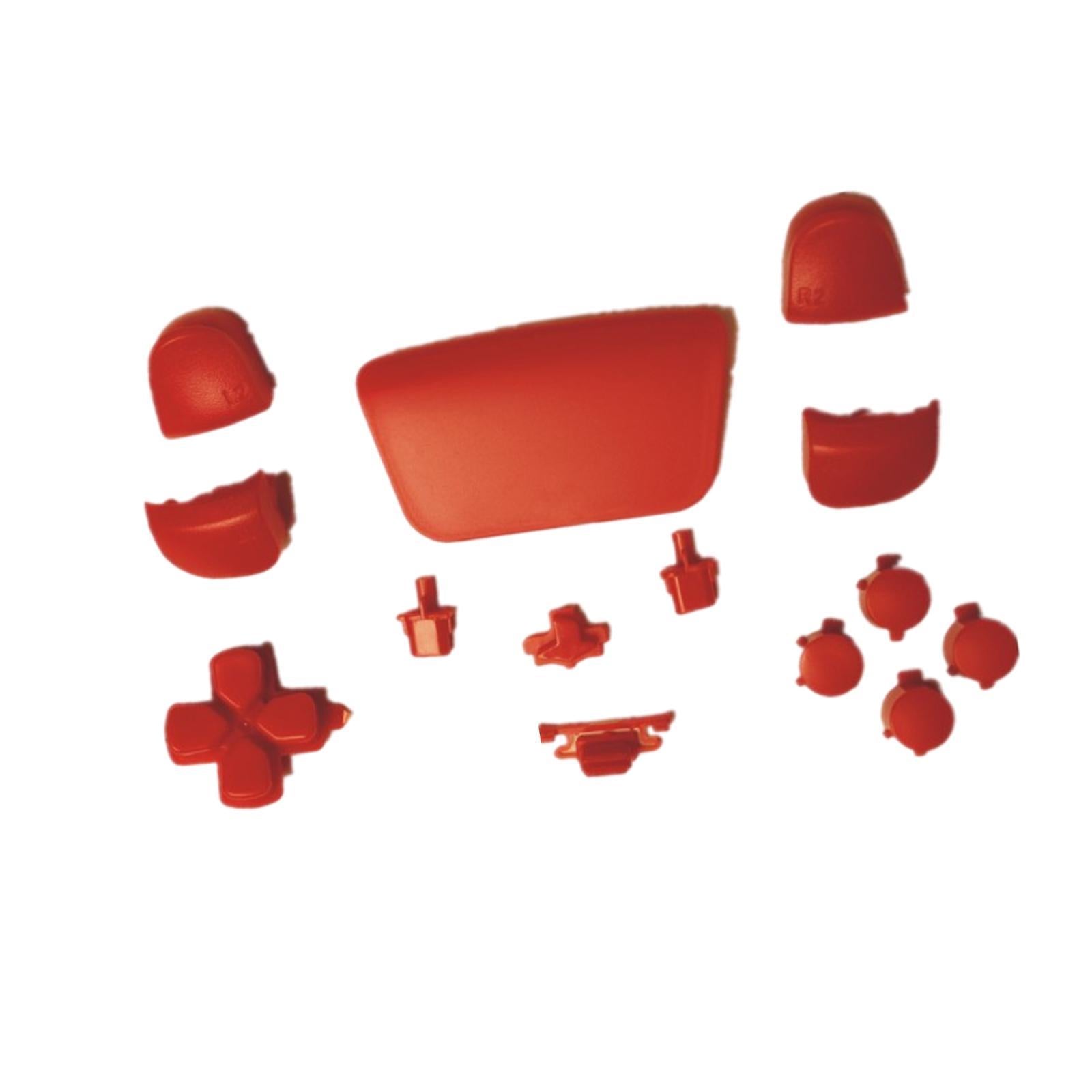 16Pcs Premium Button Kit Anti-Slip Accessories Durable Replacement for PS5 red
