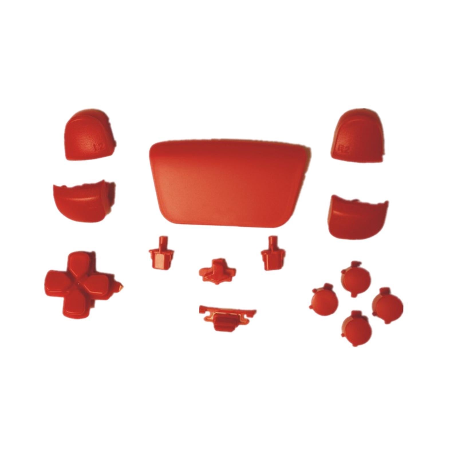 16Pcs Premium Button Kit Anti-Slip Accessories Durable Replacement for PS5 red