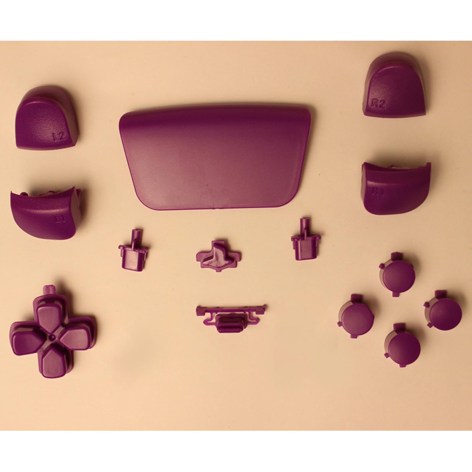16Pcs Premium Button Kit Anti-Slip Accessories Durable Replacement for PS5 purple