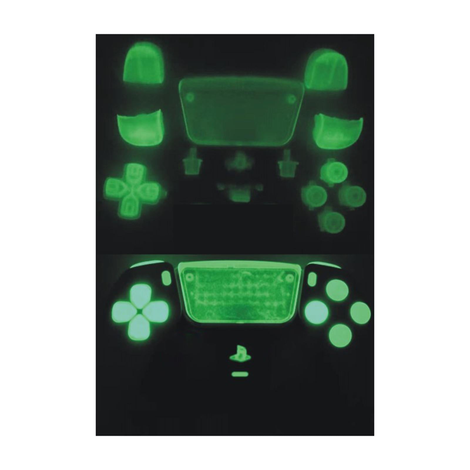 16Pcs Premium Button Kit Anti-Slip Accessories Durable Replacement for PS5 luminous