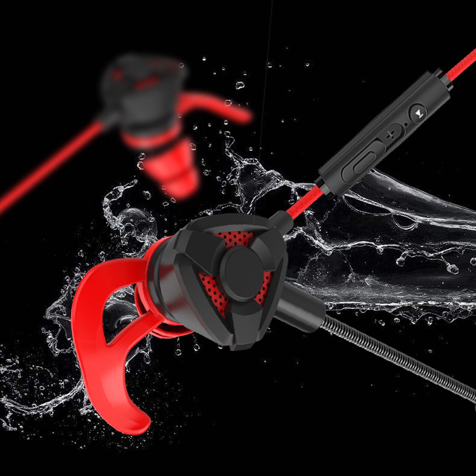Gaming in Ear Headset Deep Bass for Laptop Games Mobile & PC G9 Black Red
