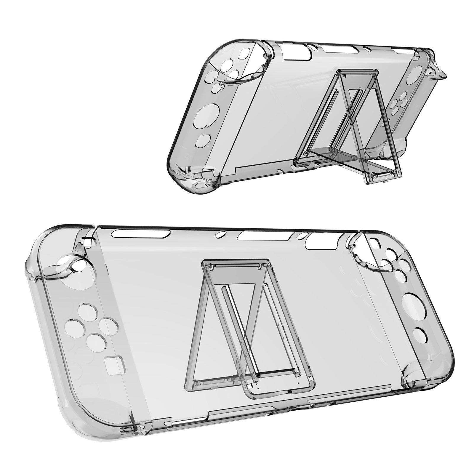 Console Protective Case with Stand for NSwitch Game Console  Clear Red