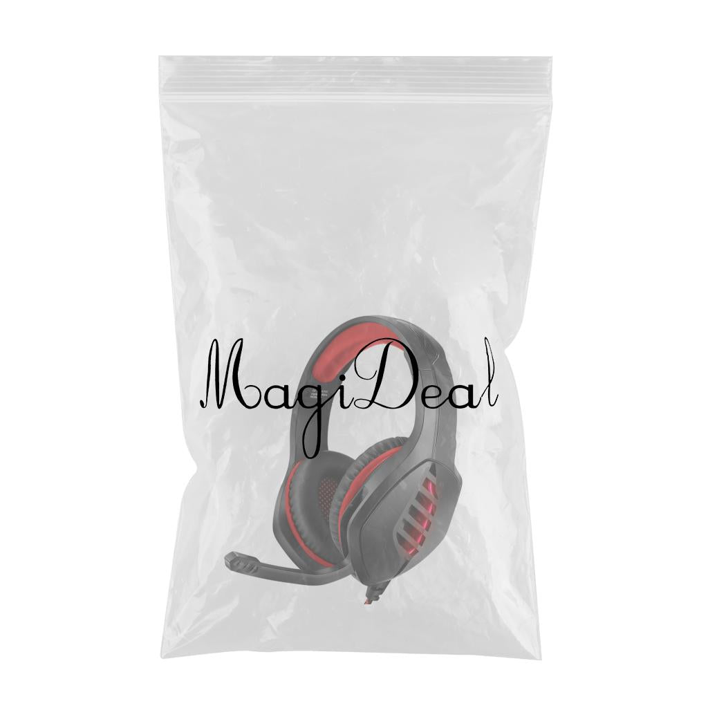 Gaming Headset Eating Chicken Luminous with Microphone for Smartphones Music Black Red