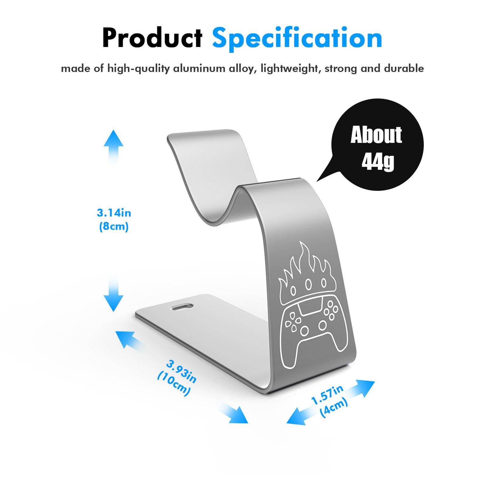 Game Controller Holder Controller Stand Holder for PS5 Controller Silver