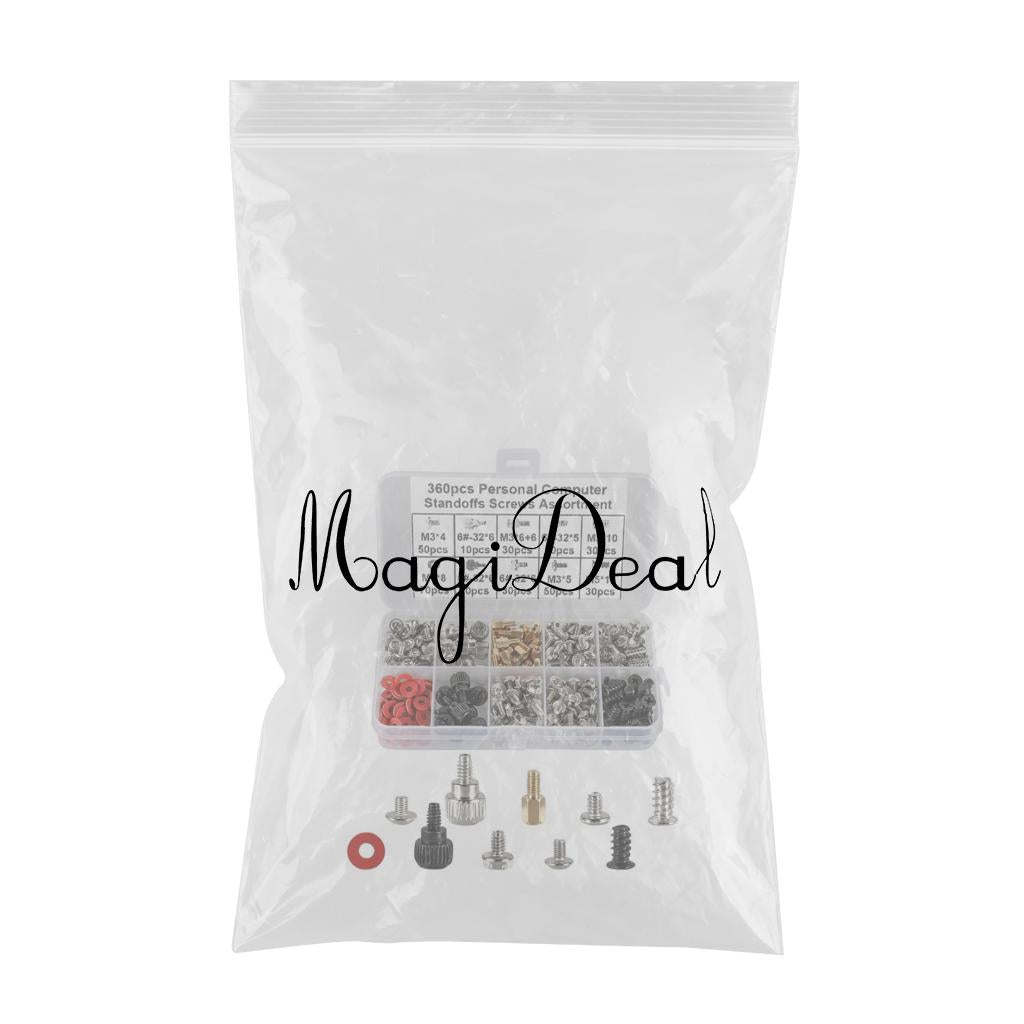 360Pcs Computer Screw Kit Power Graphics Motherboard Fan for Laptop Notebook